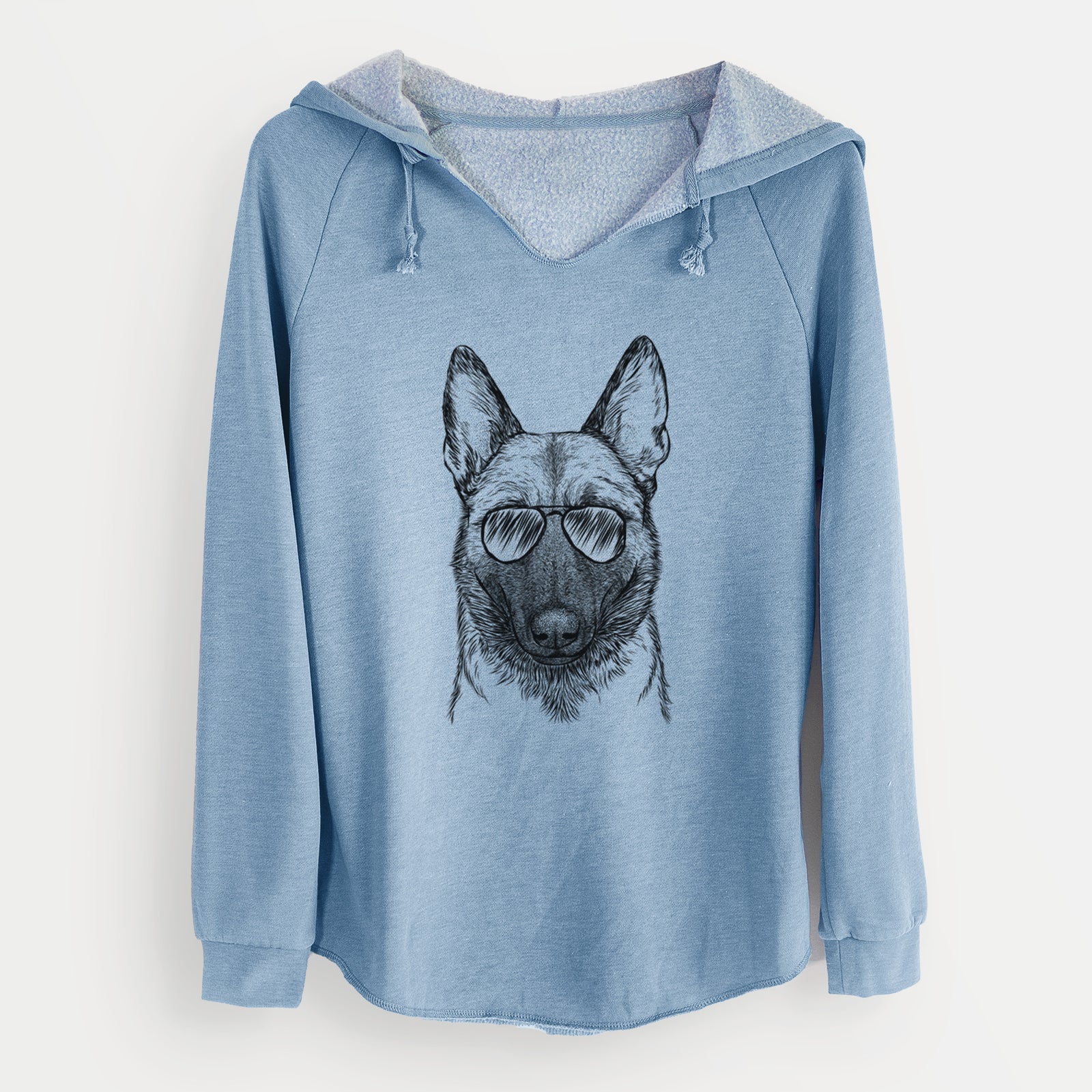 Aviator Gunther the Belgian Malinois - Cali Wave Hooded Sweatshirt