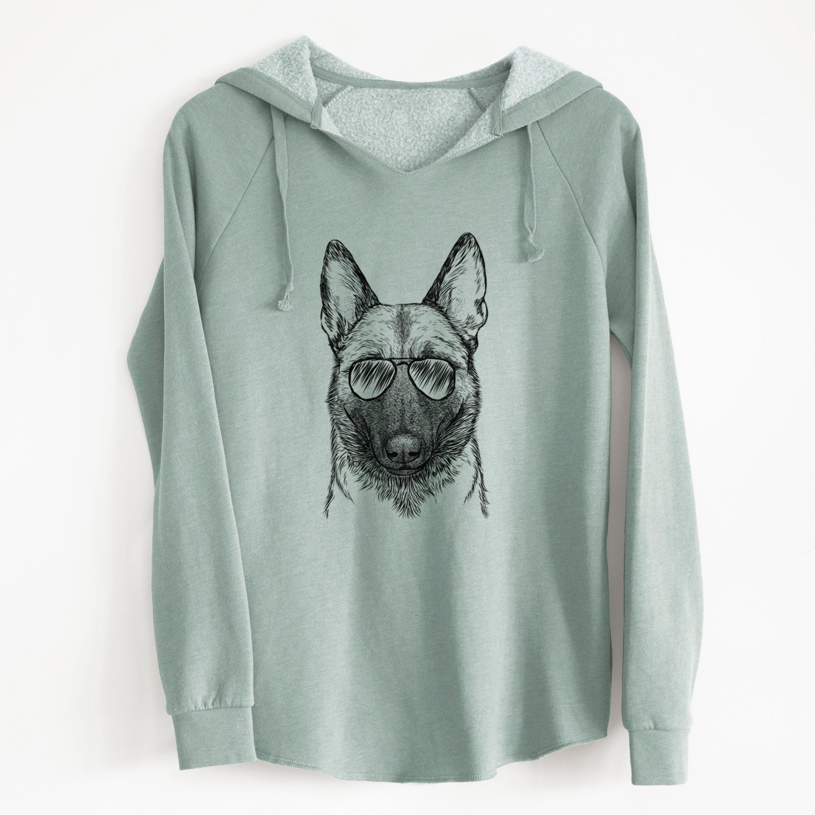 Aviator Gunther the Belgian Malinois - Cali Wave Hooded Sweatshirt