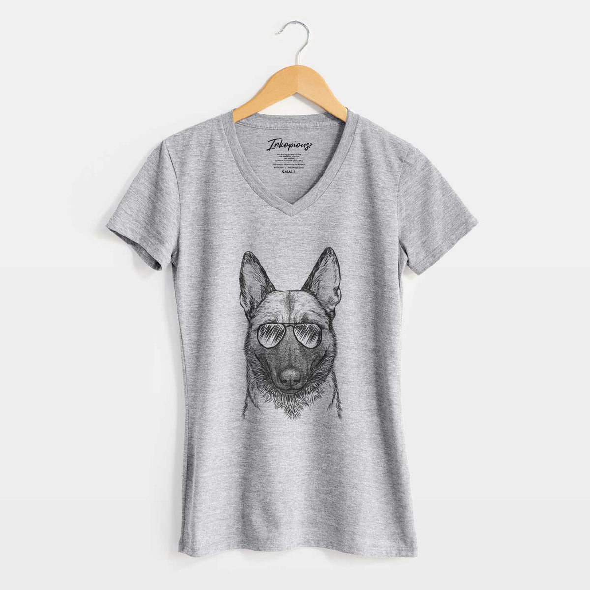 Aviator Gunther the Belgian Malinois - Women's V-neck Shirt