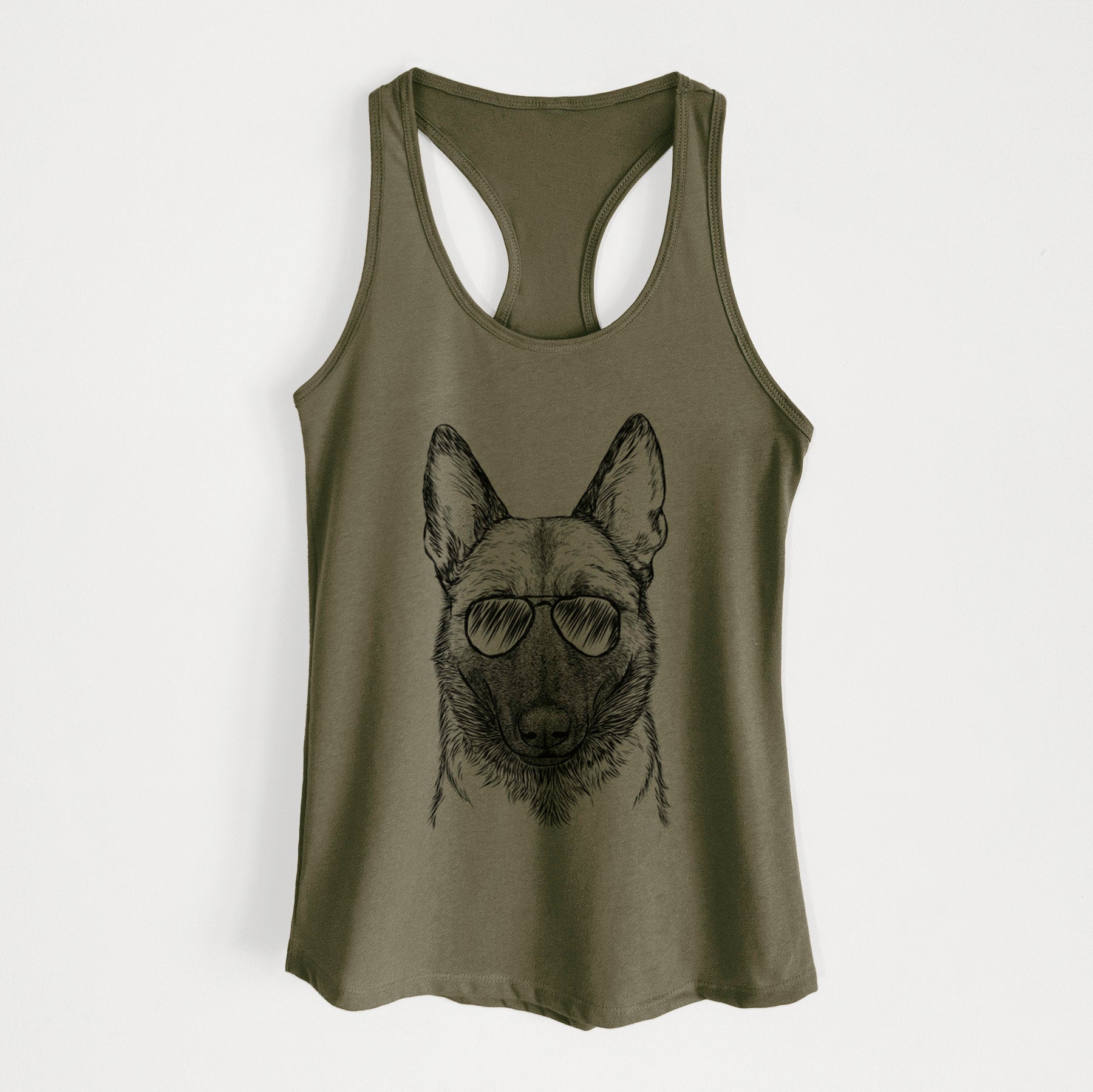 Gunther the Belgian Malinois - Women's Racerback Tanktop