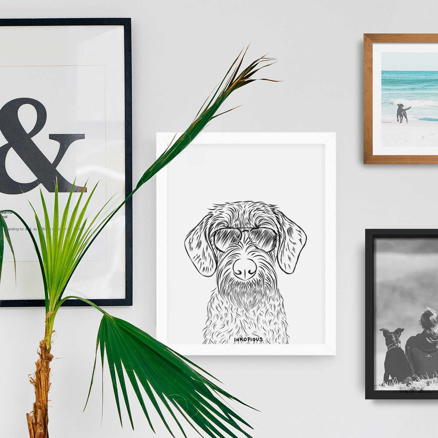 Gus the German Wirehaired Pointer Art Print