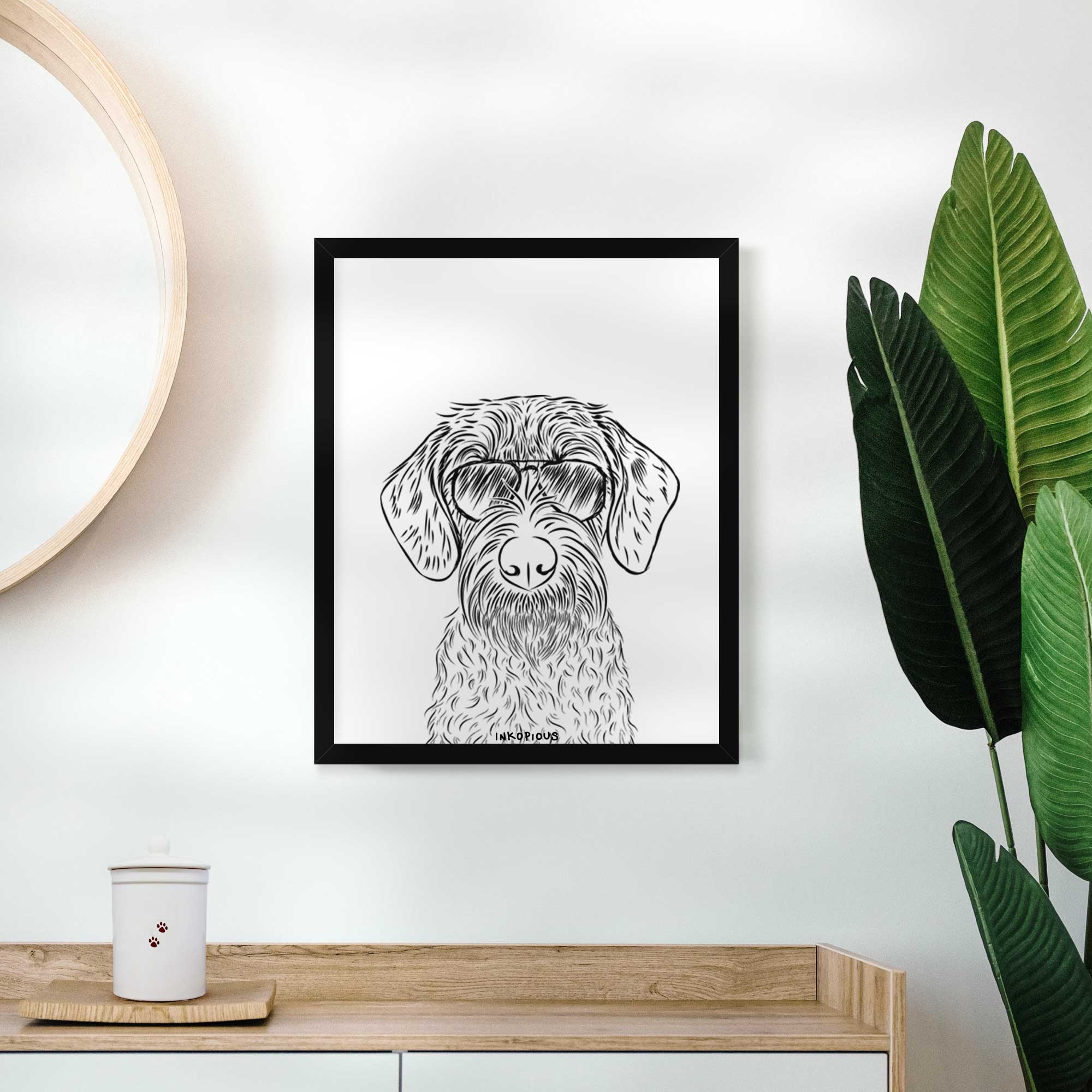 Gus the German Wirehaired Pointer Art Print