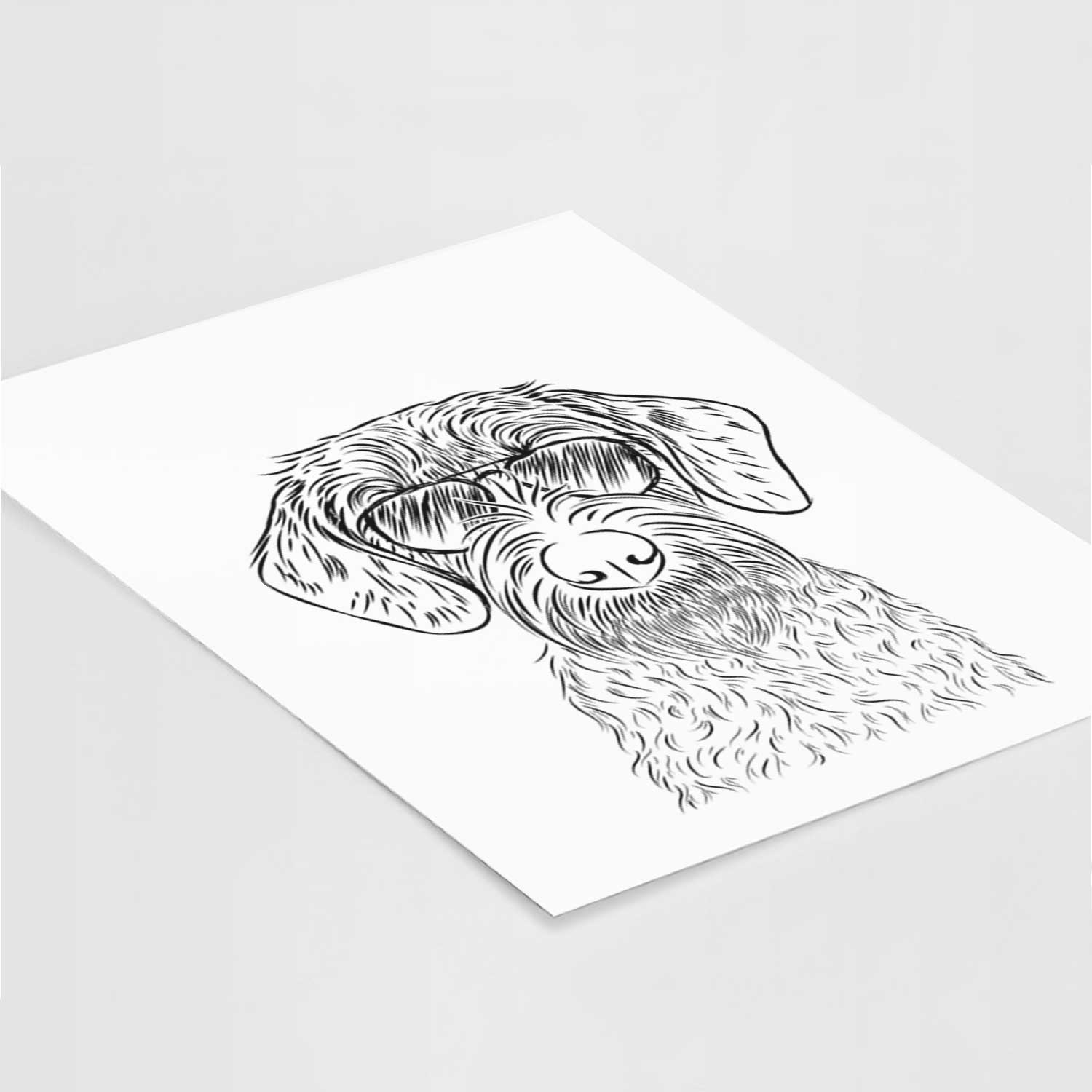 Gus the German Wirehaired Pointer Art Print