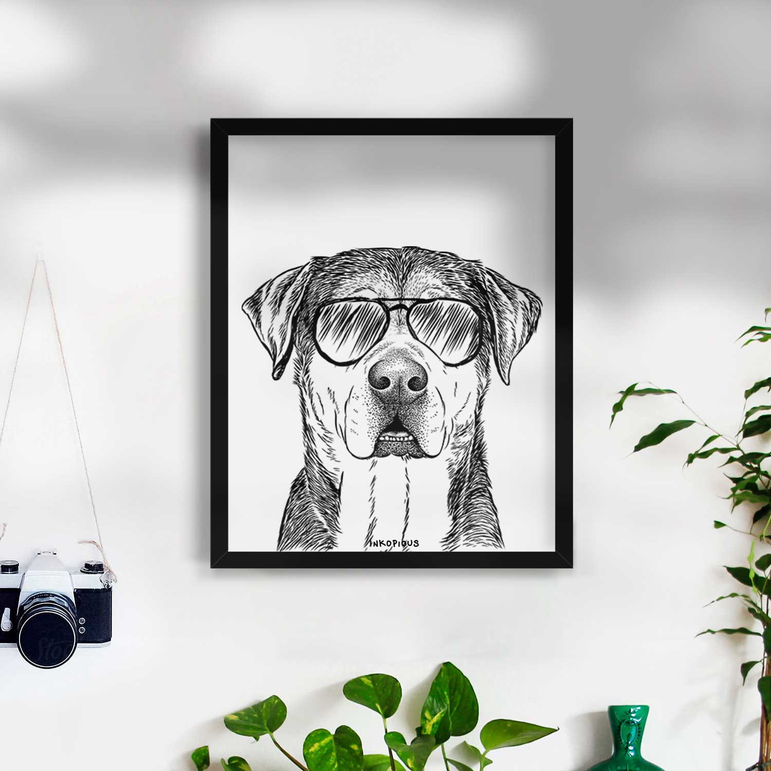 Gus the Rottweiler Mix Art Print