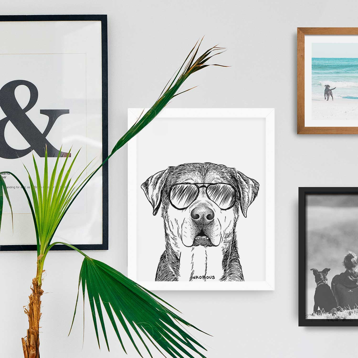 Gus the Rottweiler Mix Art Print