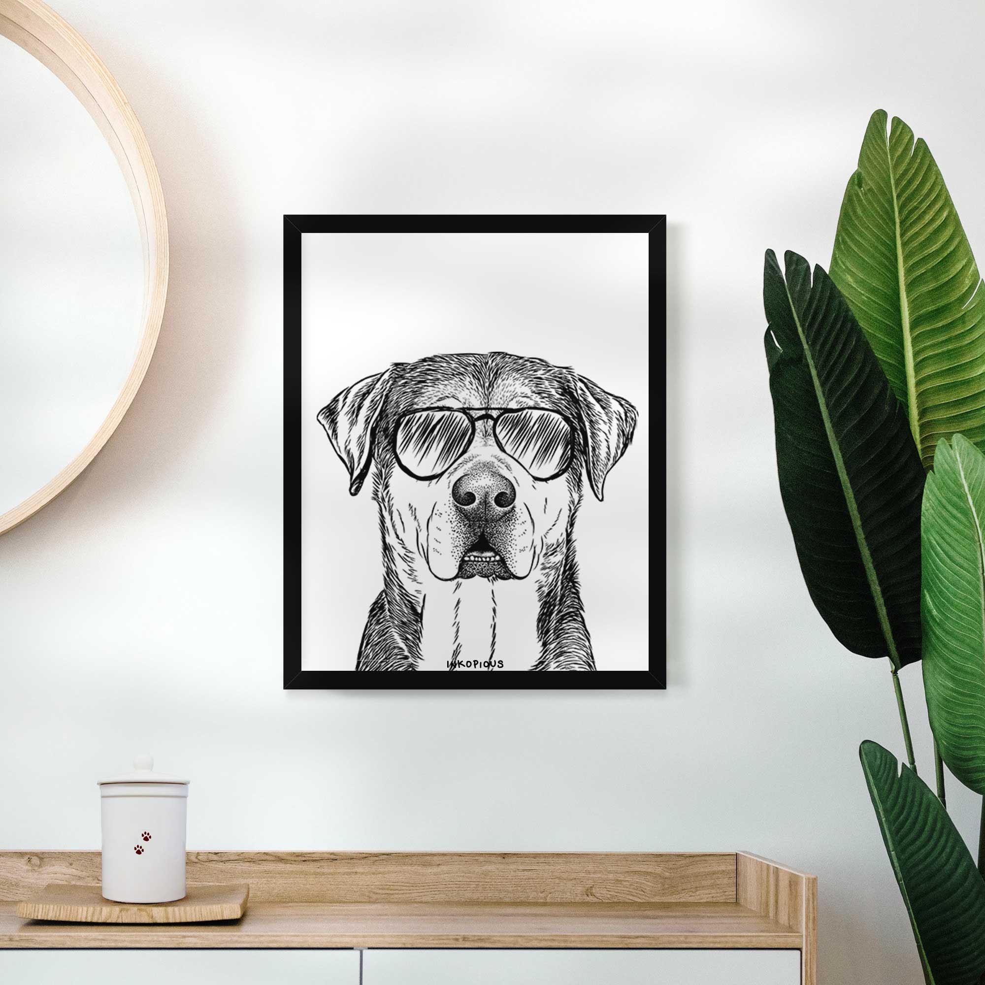 Gus the Rottweiler Mix Art Print