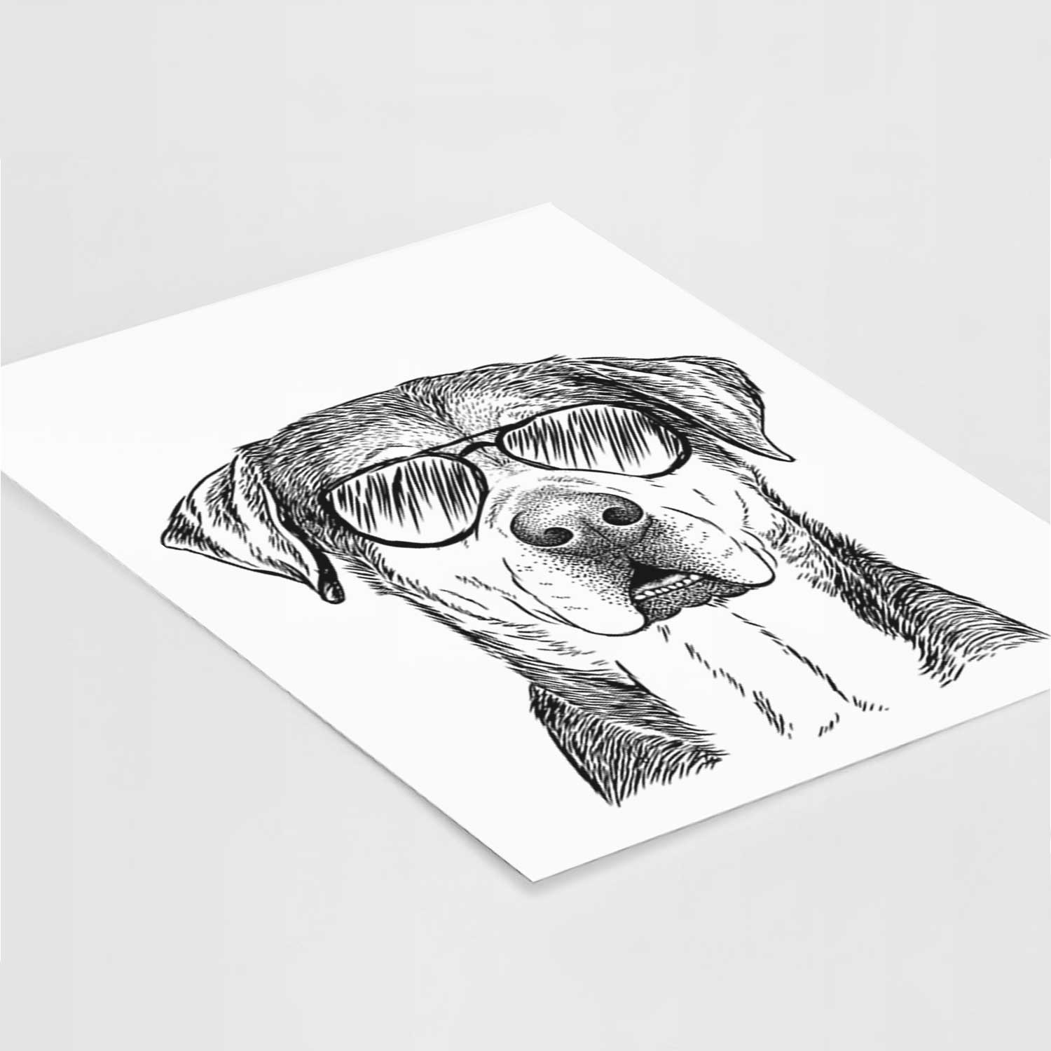 Gus the Rottweiler Mix Art Print