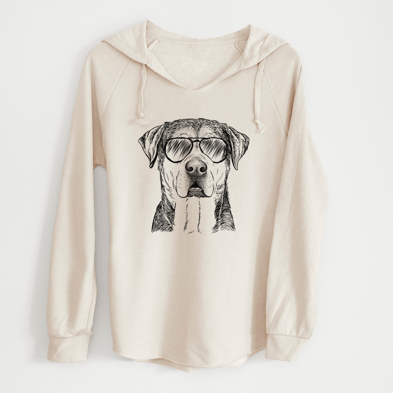 Aviator Gus the Rottweiler Mix - Cali Wave Hooded Sweatshirt