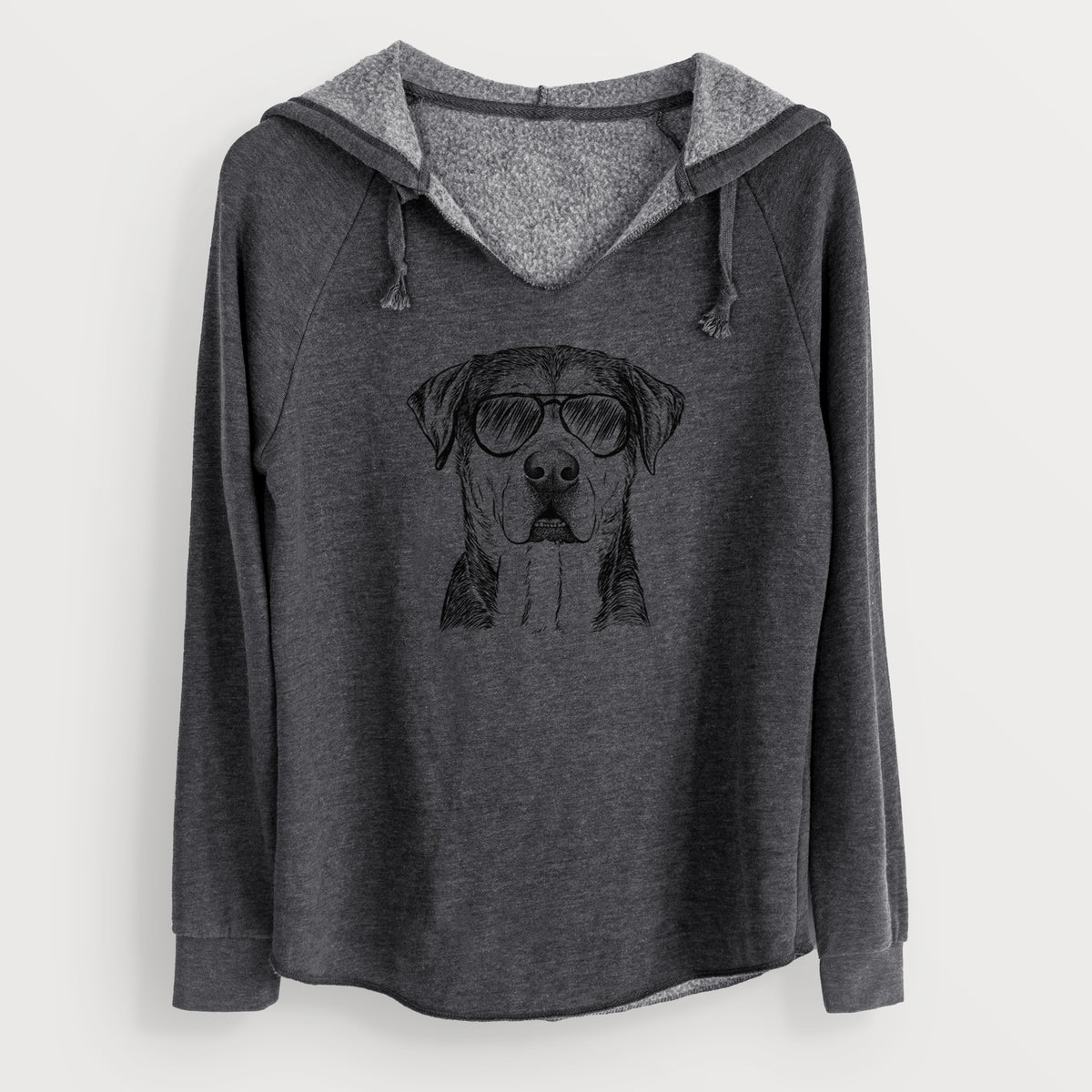 Aviator Gus the Rottweiler Mix - Cali Wave Hooded Sweatshirt