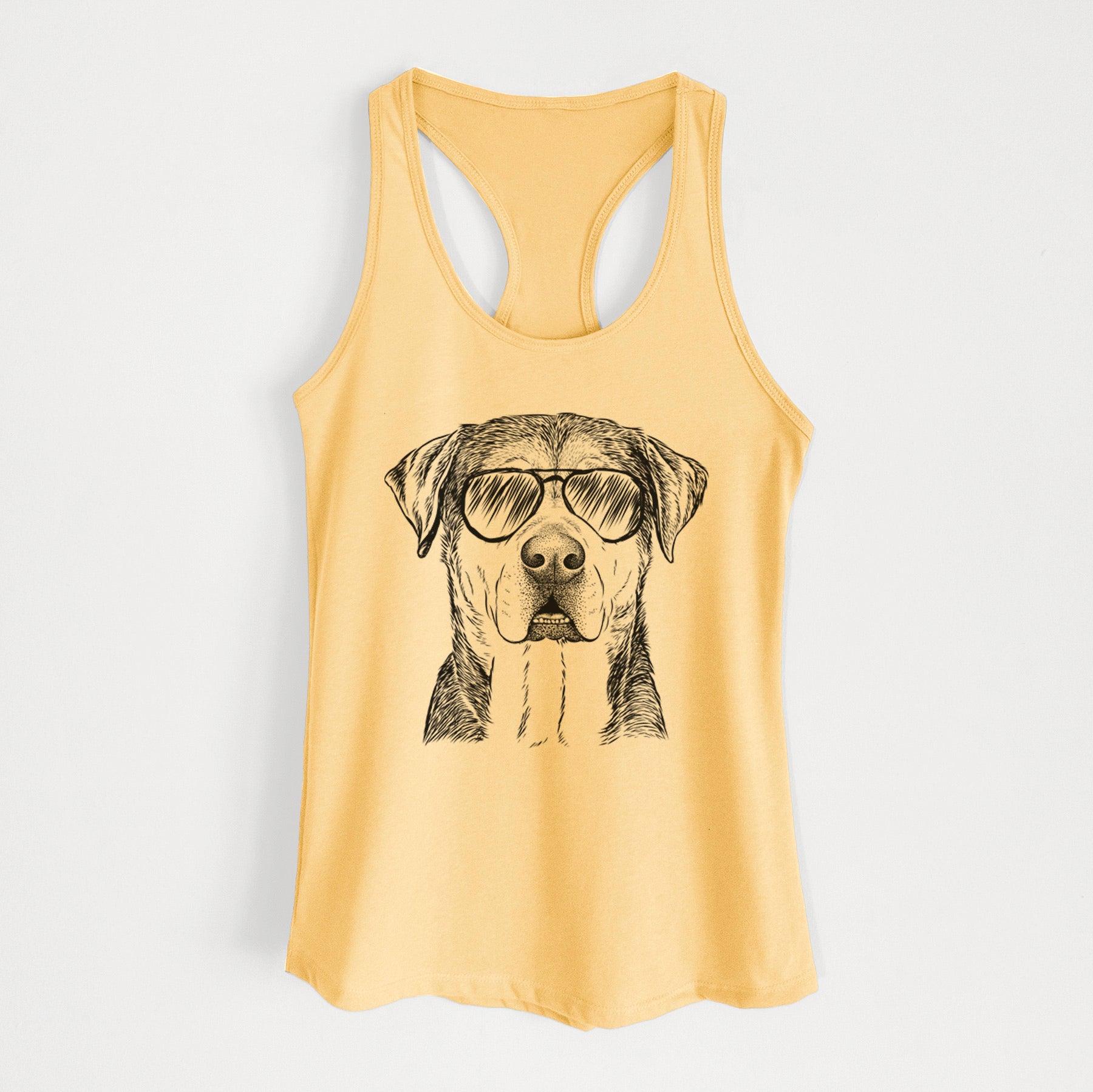 Gus the Rottweiler Mix - Women's Racerback Tanktop