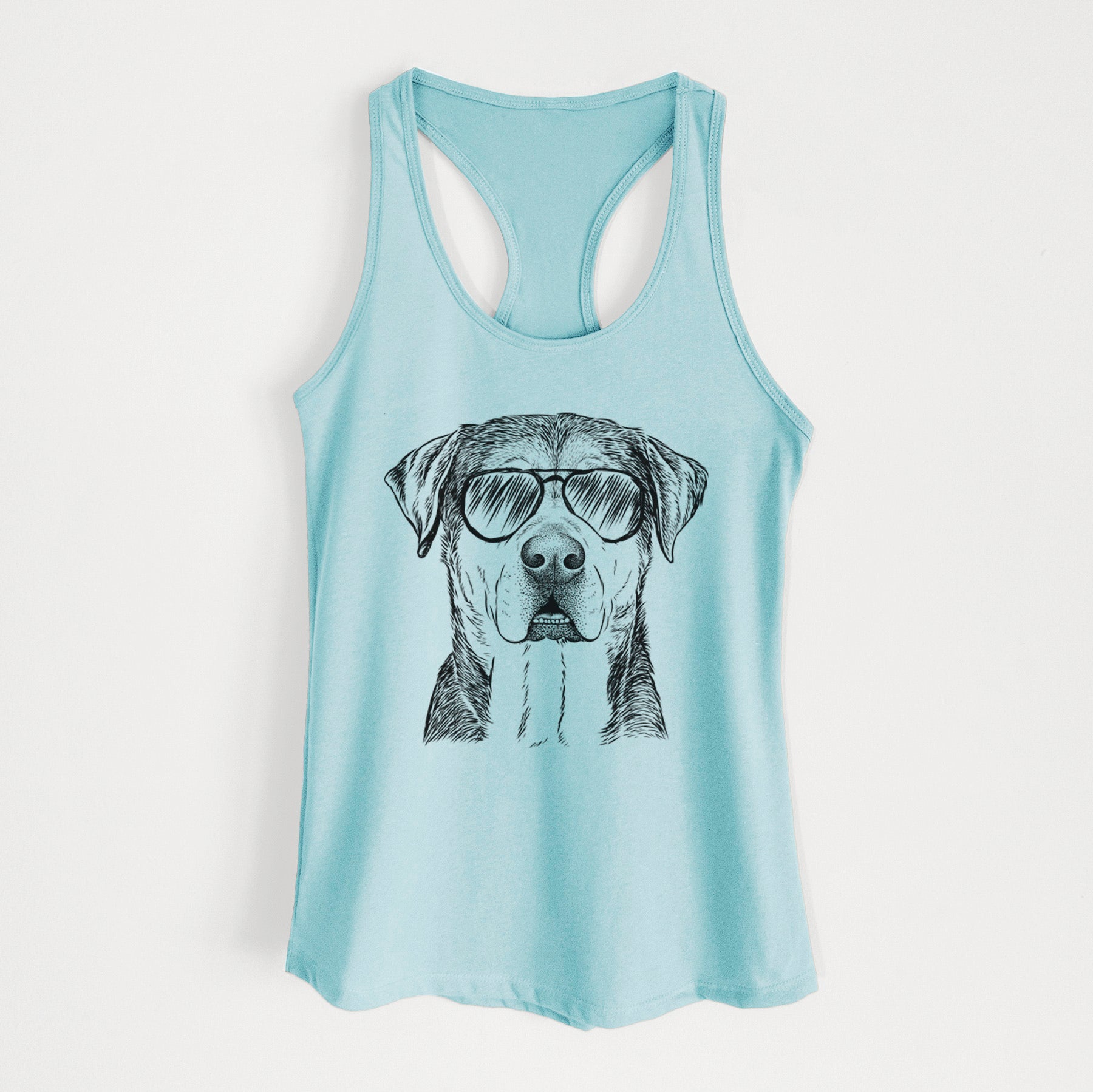 Gus the Rottweiler Mix - Women's Racerback Tanktop