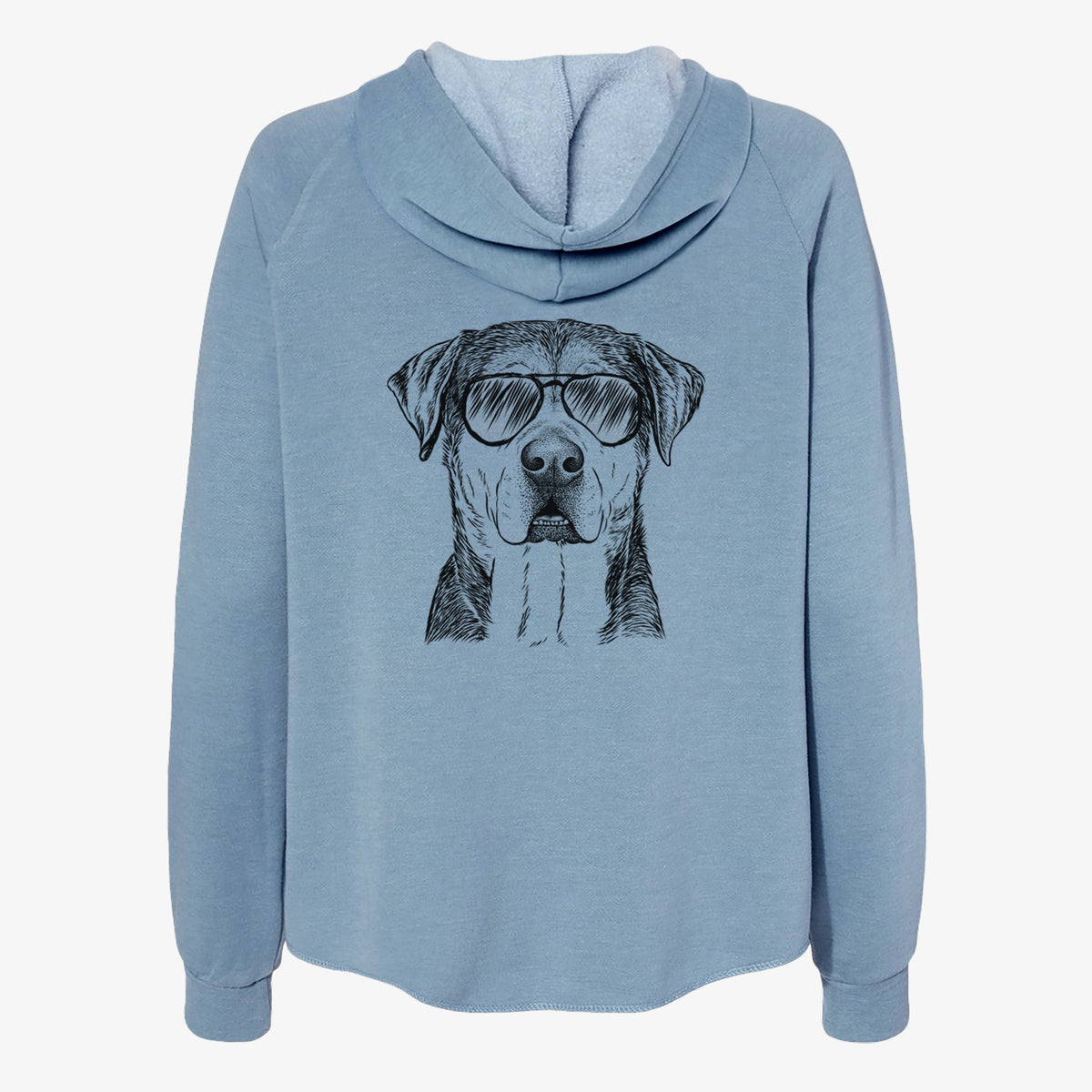 Gus the Rottweiler Mix - Women's Cali Wave Zip-Up Sweatshirt