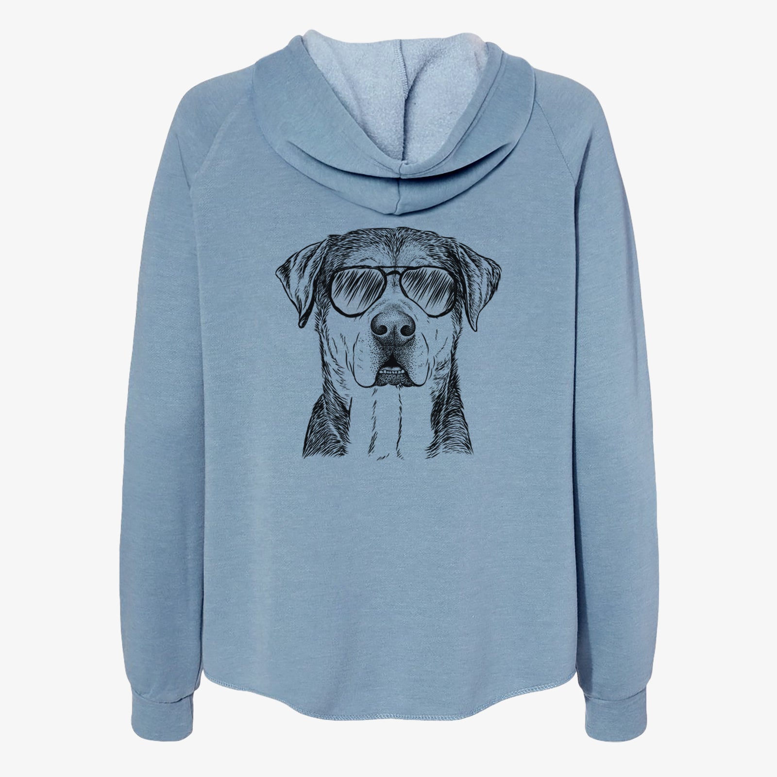 Gus the Rottweiler Mix - Women's Cali Wave Zip-Up Sweatshirt