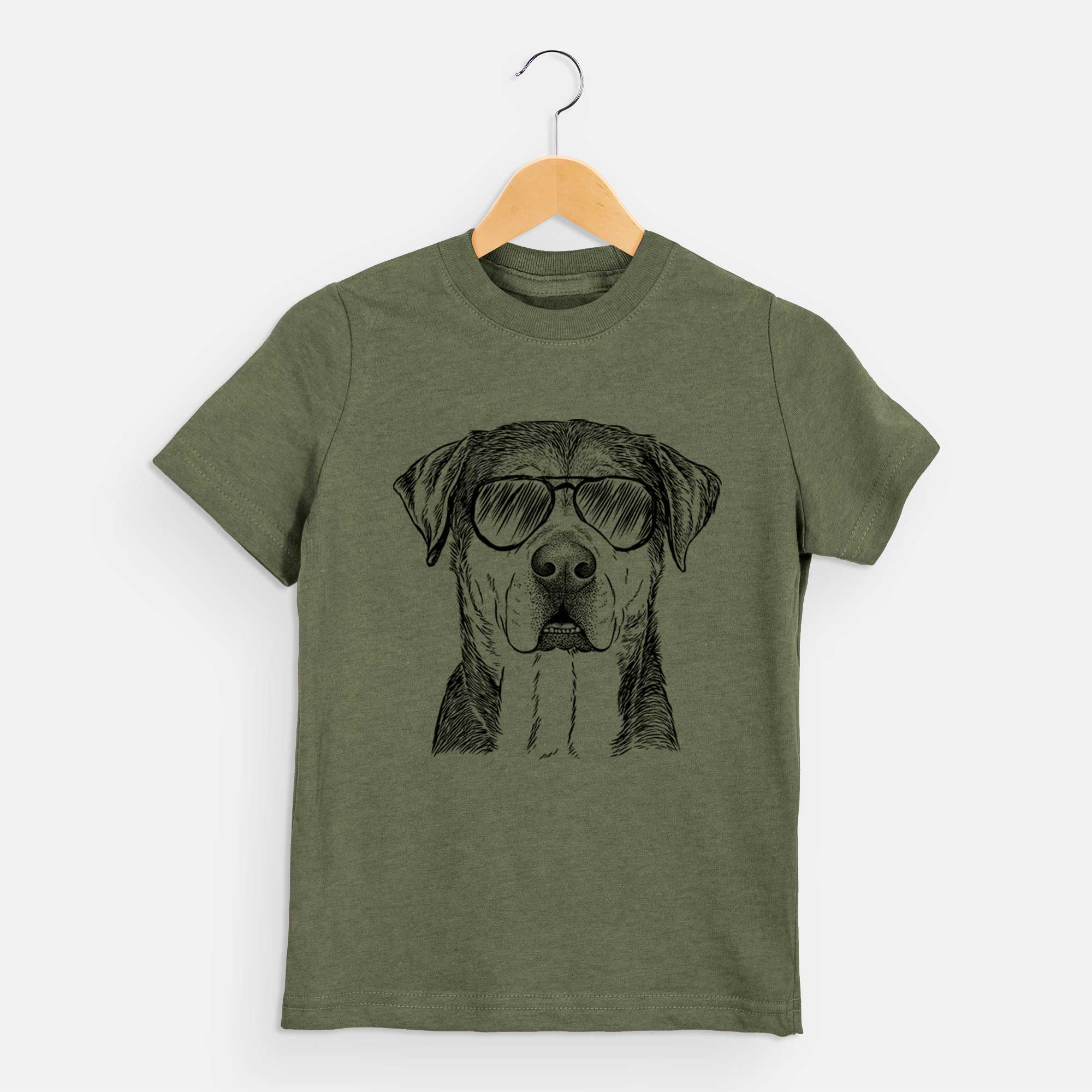 Aviator Gus the Rottweiler Mix - Kids/Youth/Toddler Shirt