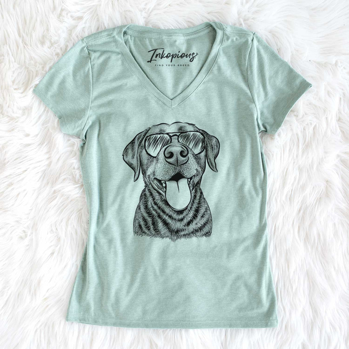 Aviator Gwen the Labrador Retriever - Women's V-neck Shirt
