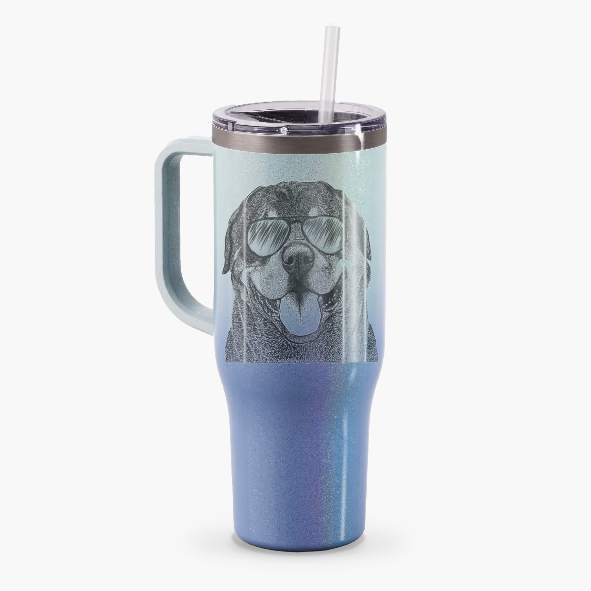 Hagan the Rottweiler - 40oz Tumbler with Handle