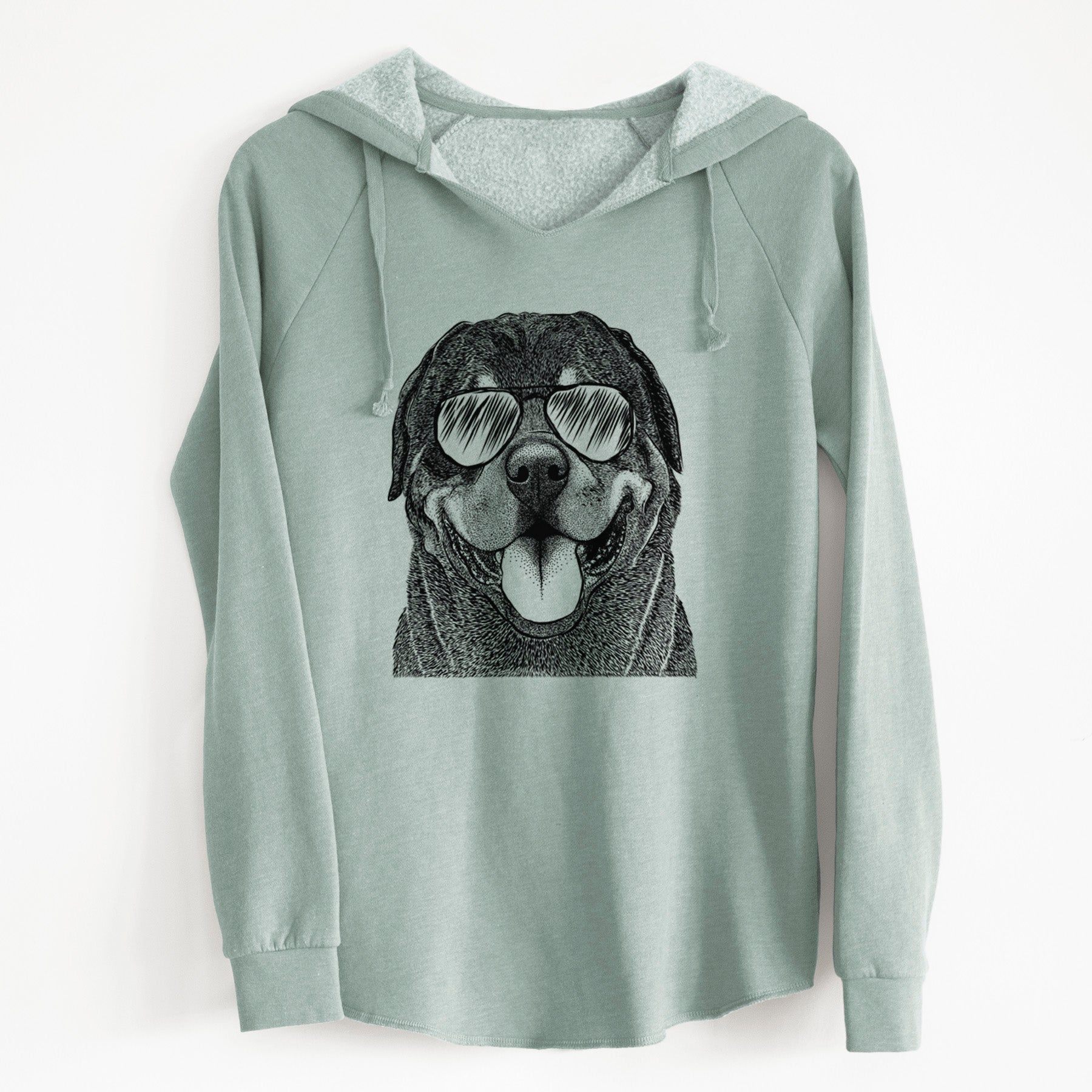 Aviator Hagan the Rottweiler - Cali Wave Hooded Sweatshirt