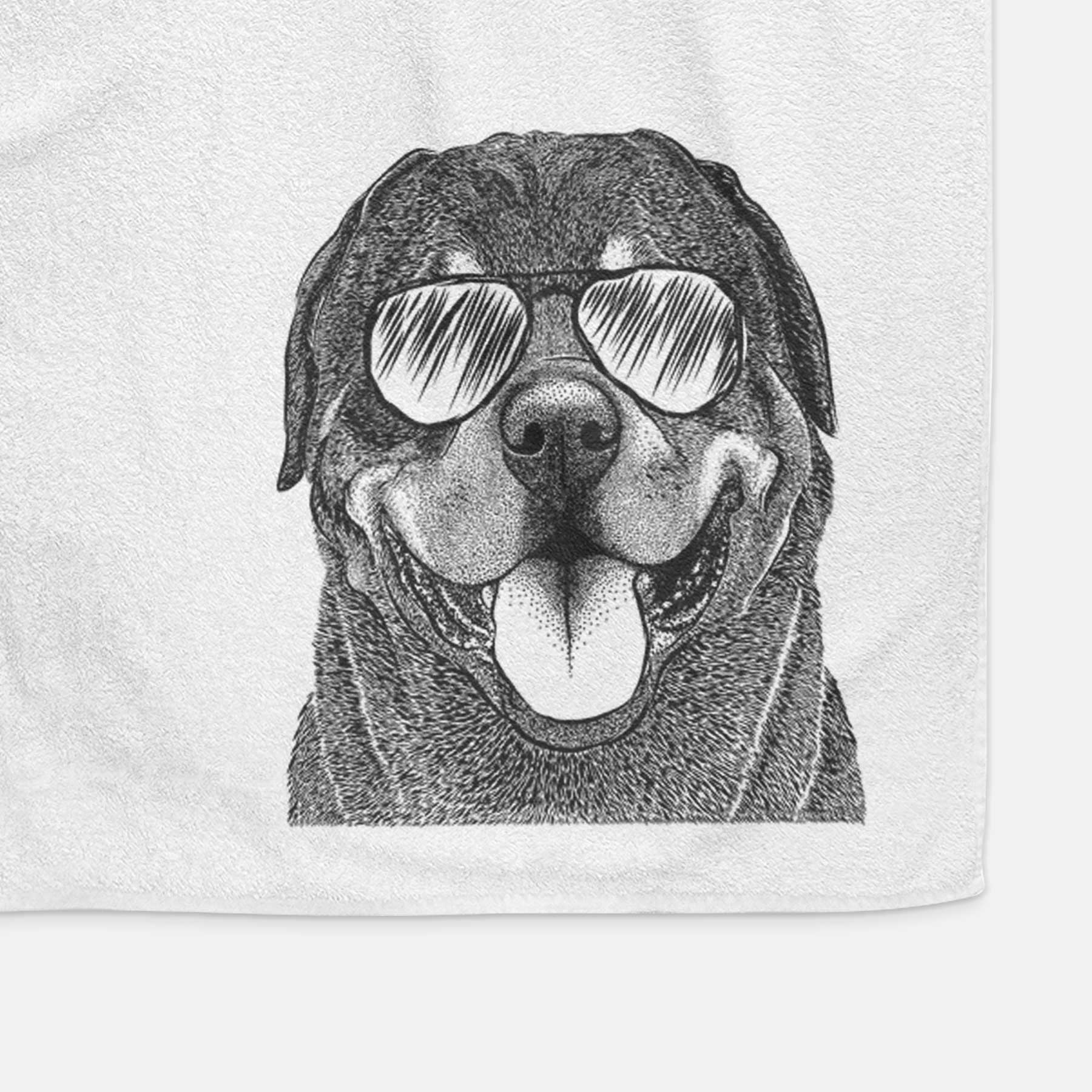 Hagan the Rottweiler Decorative Hand Towel