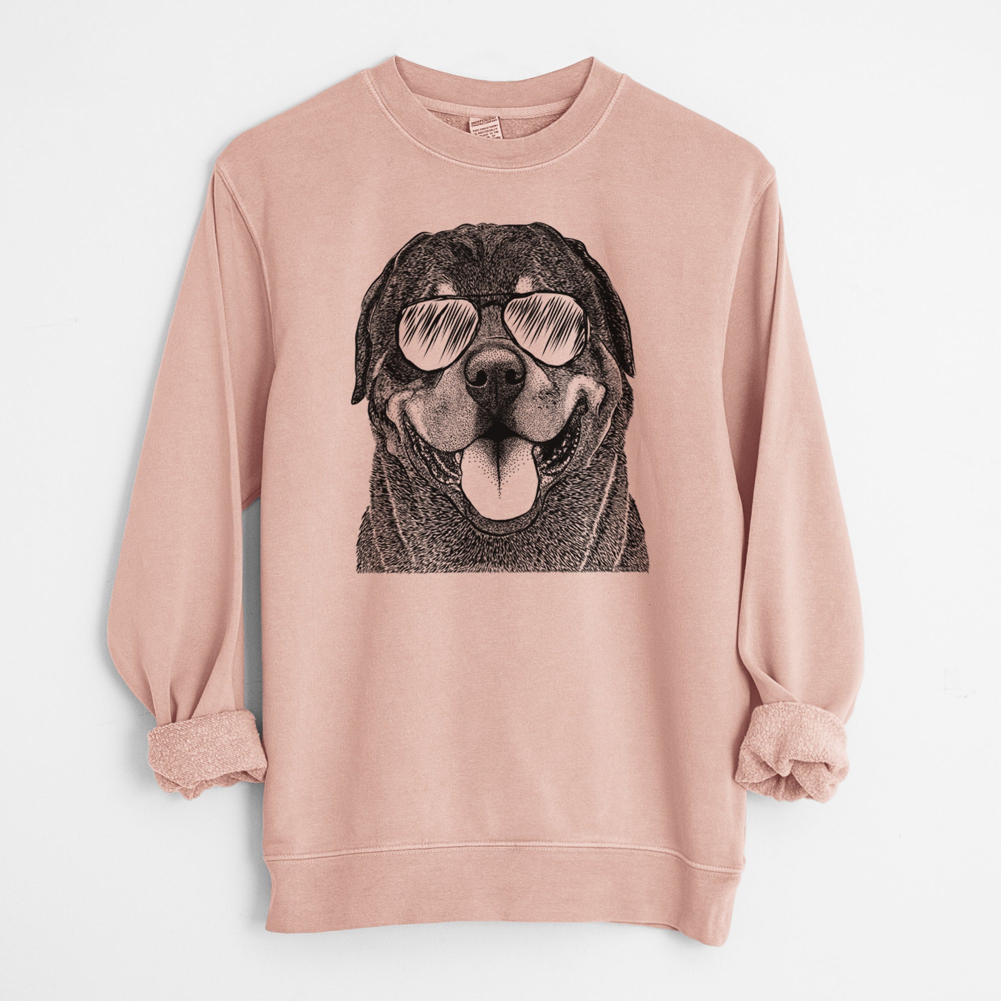 Aviator Hagan the Rottweiler - Unisex Pigment Dyed Crew Sweatshirt