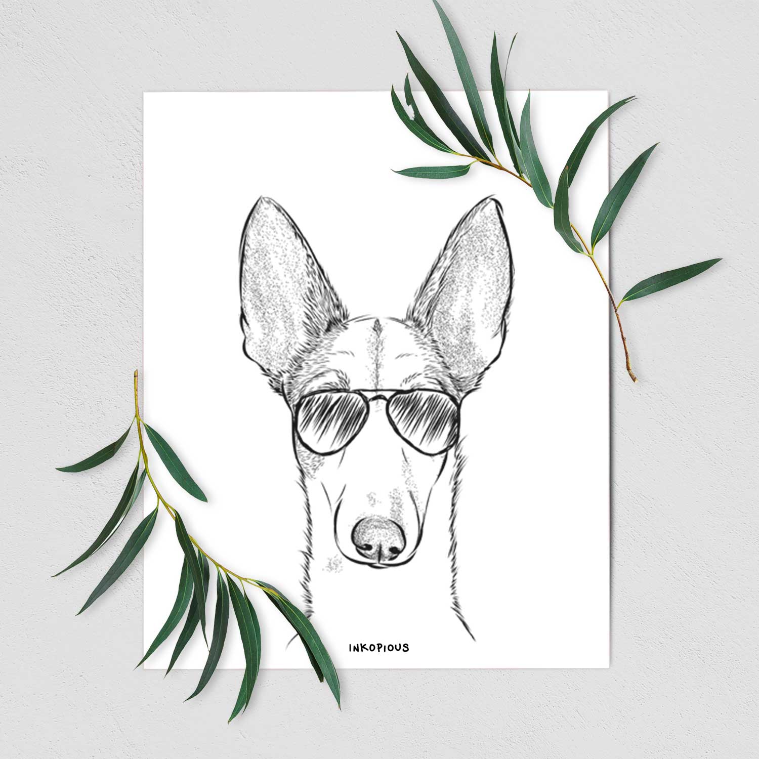 Halo the Ibizan Sight Hound Art Print