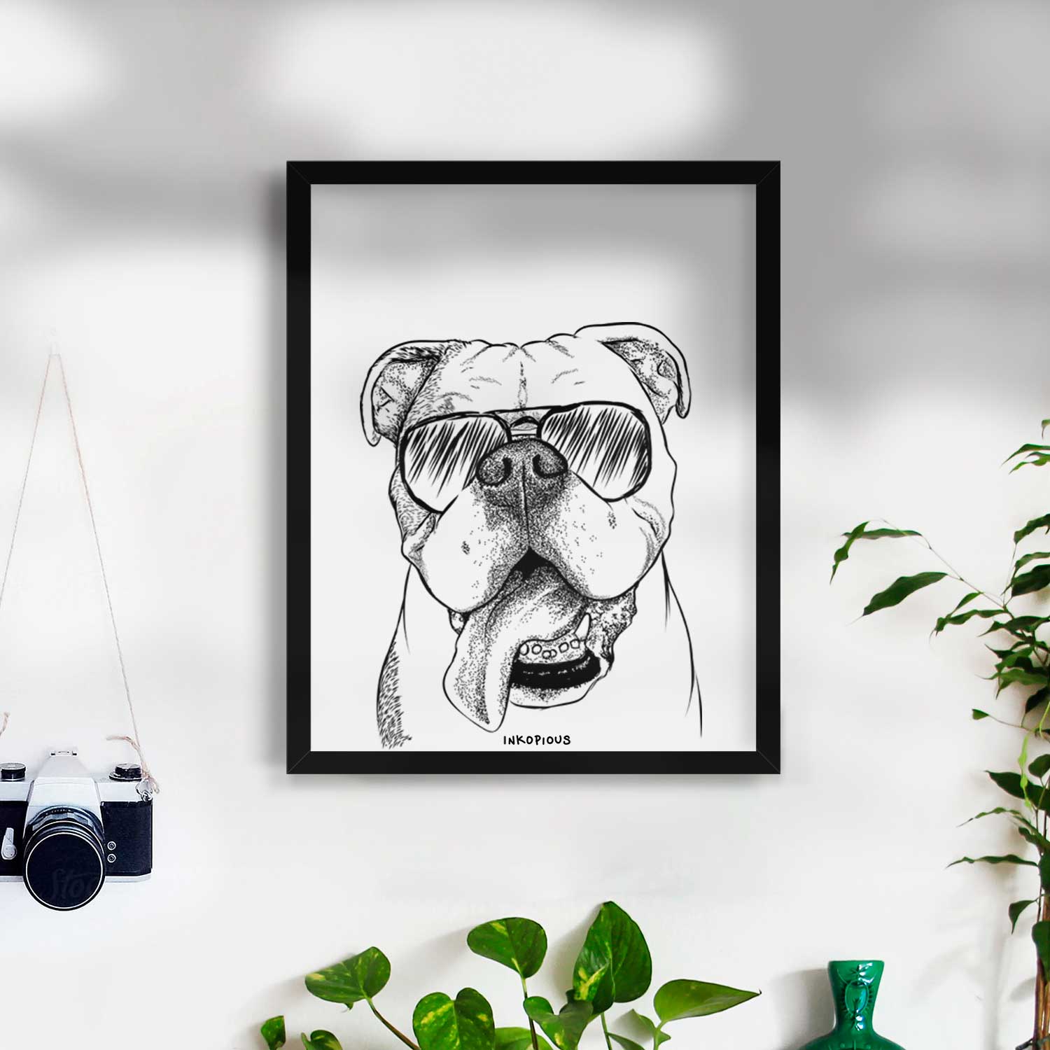 Hank the English Bulldog Art Print