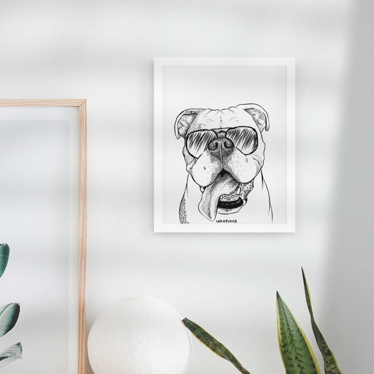 Hank the English Bulldog Art Print