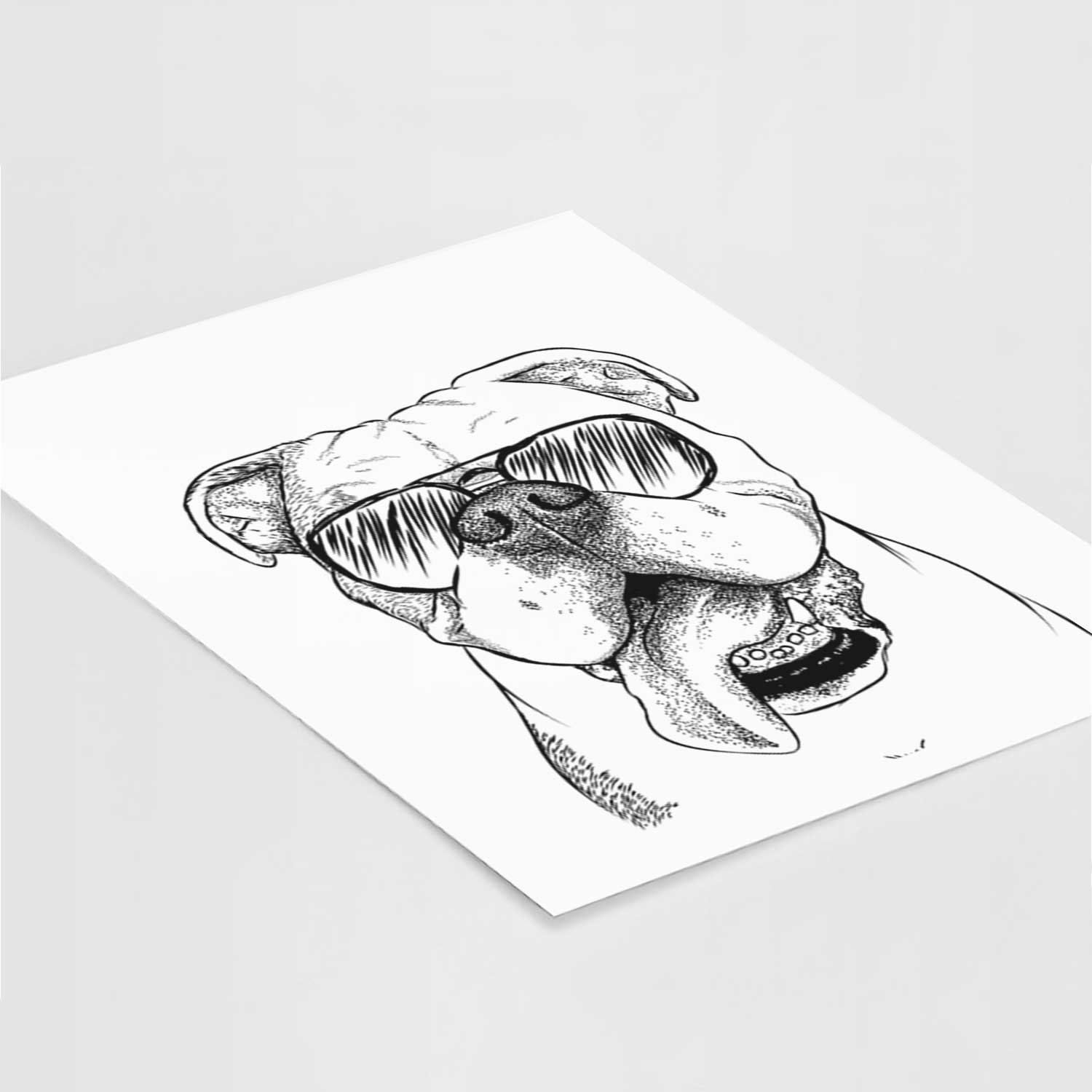 Hank the English Bulldog Art Print