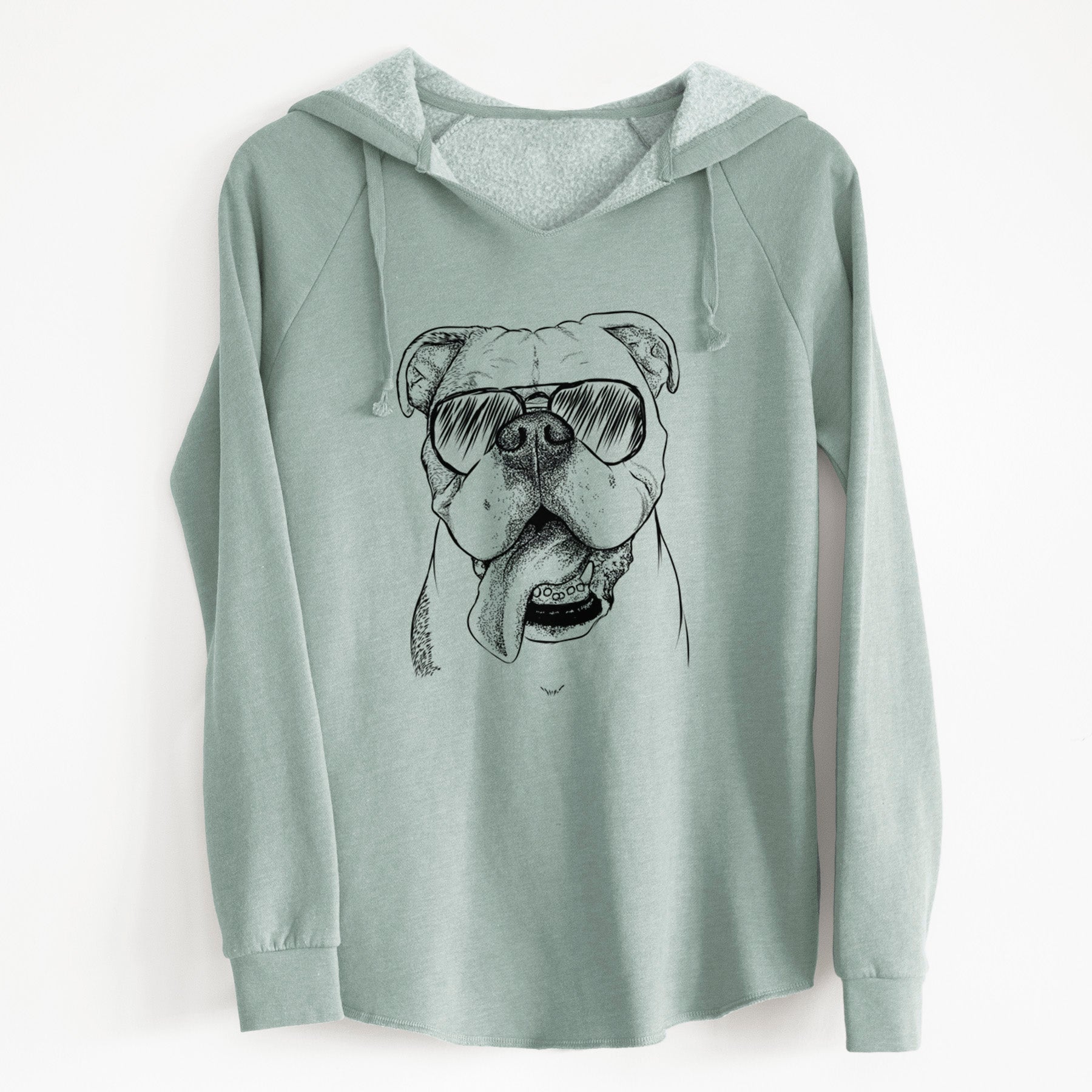 Aviator Hank the English Bulldog - Cali Wave Hooded Sweatshirt