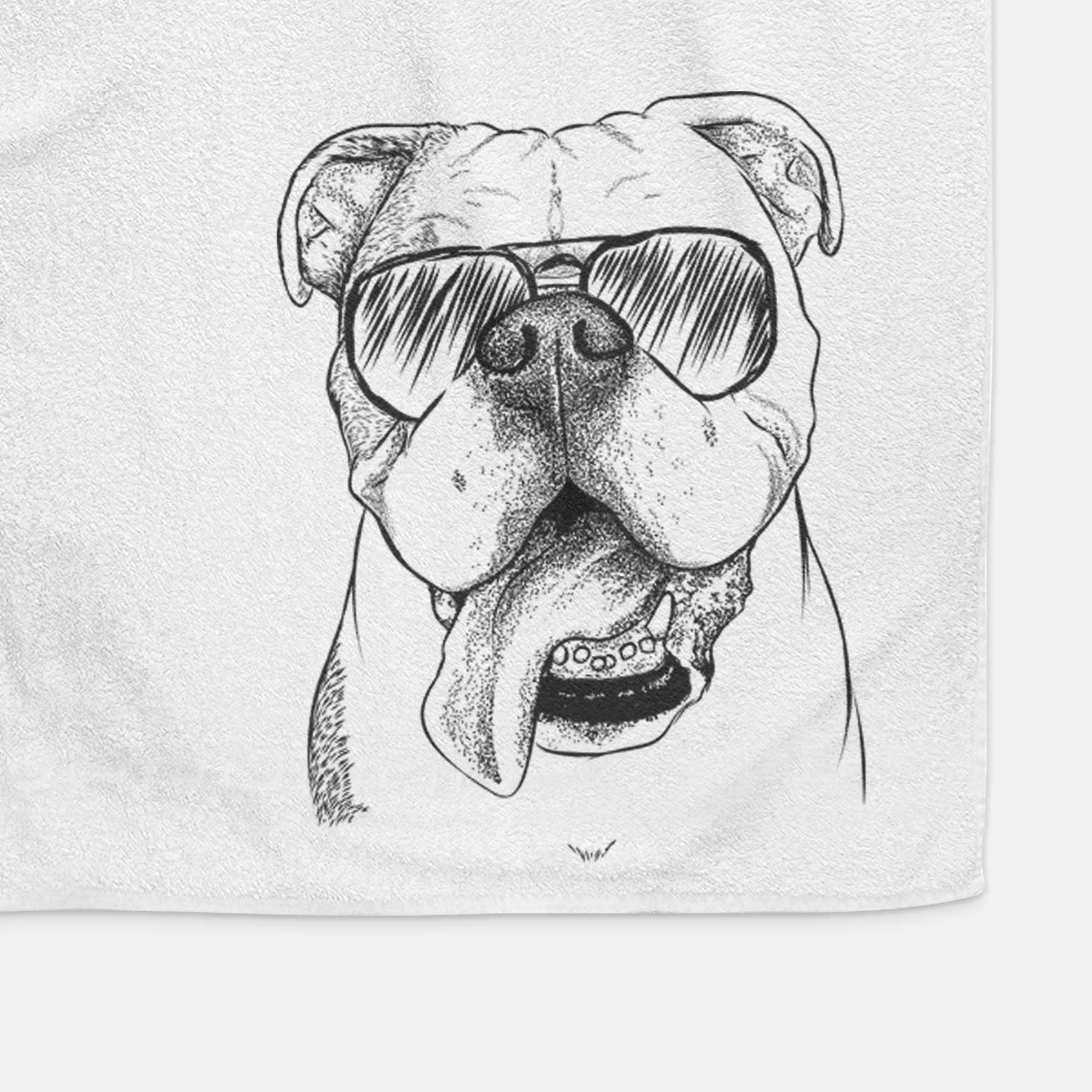 Hank the English Bulldog Decorative Hand Towel