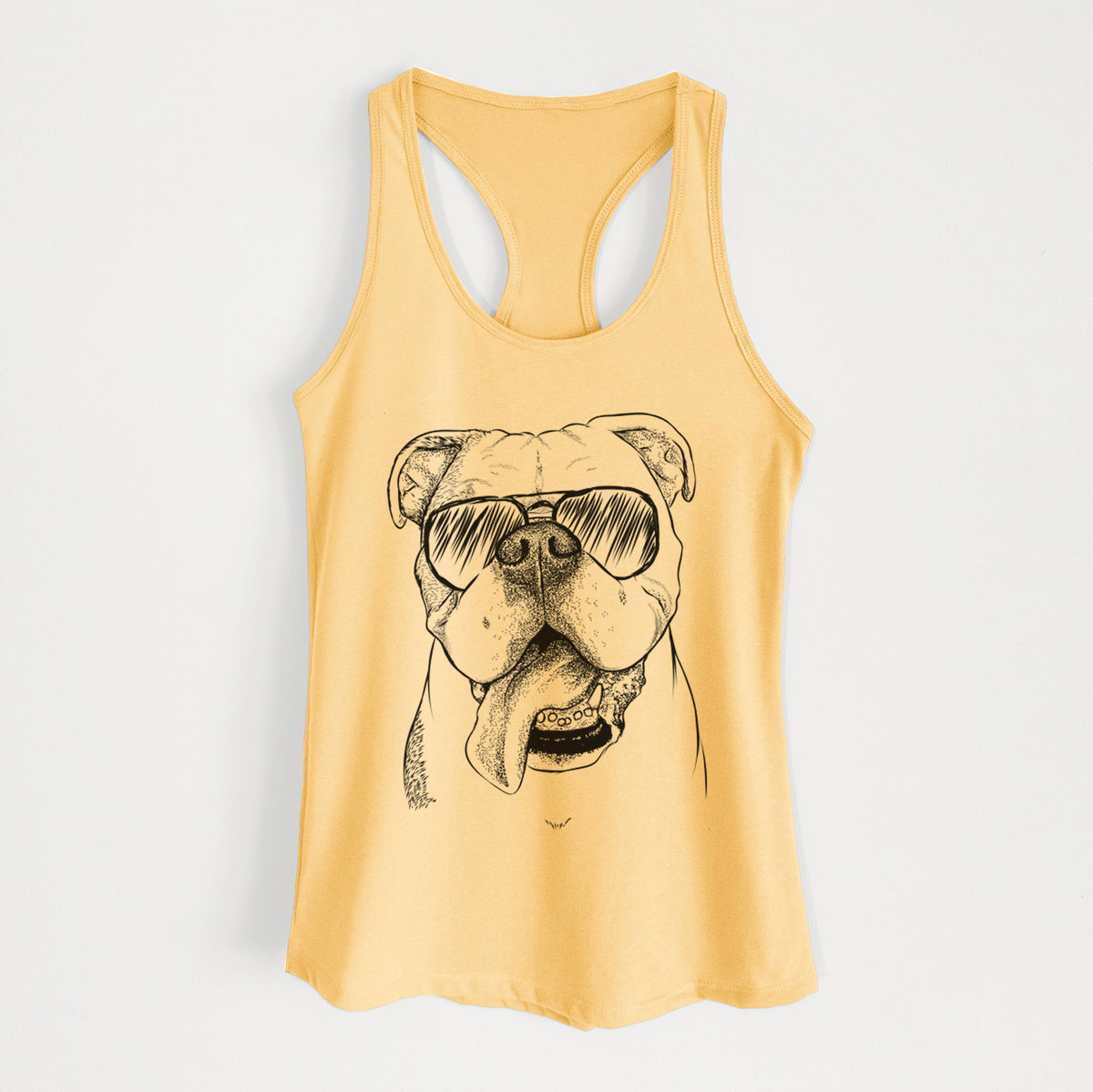 Hank the English Bulldog - Women's Racerback Tanktop