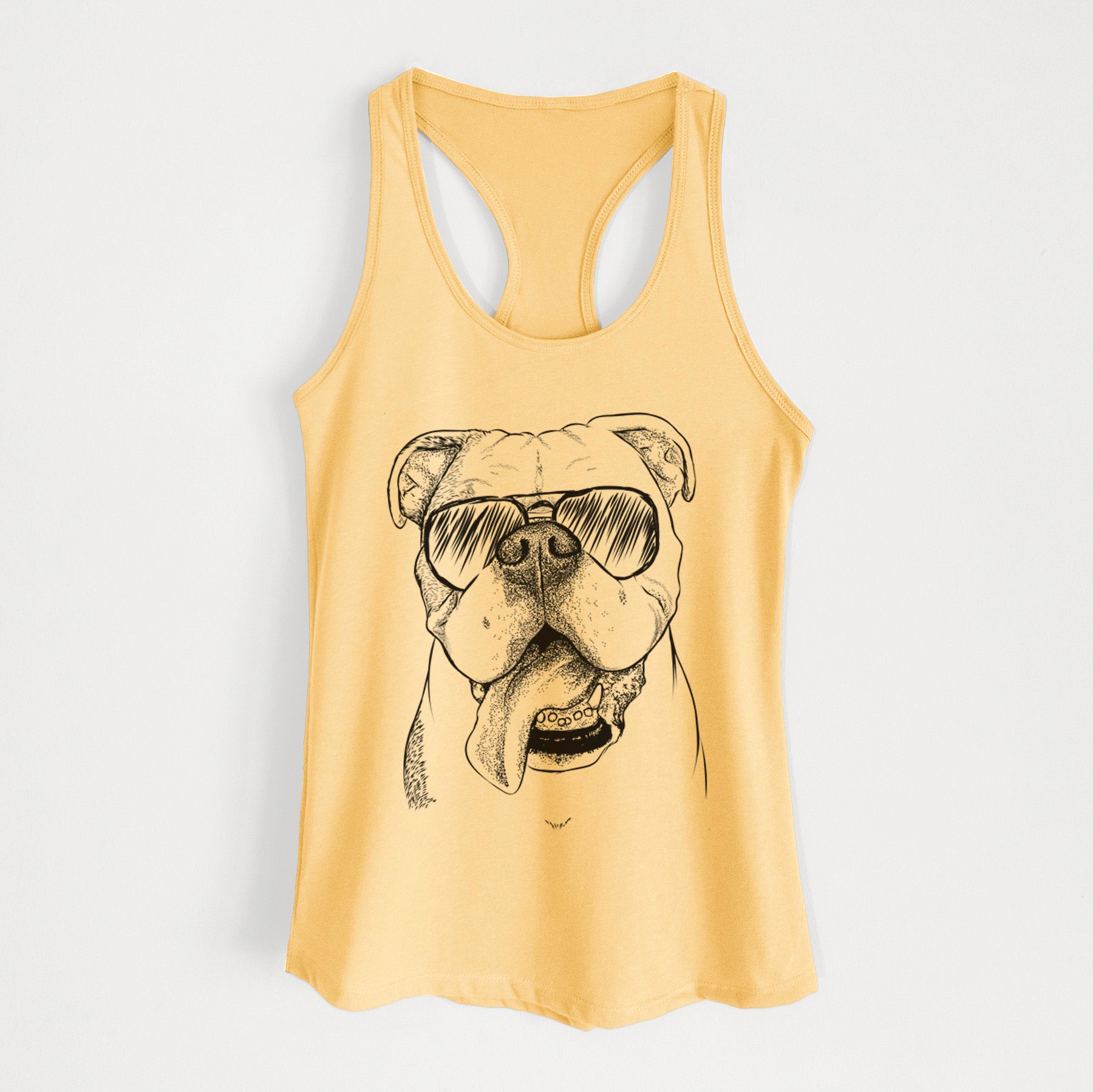 Hank the English Bulldog - Women's Racerback Tanktop