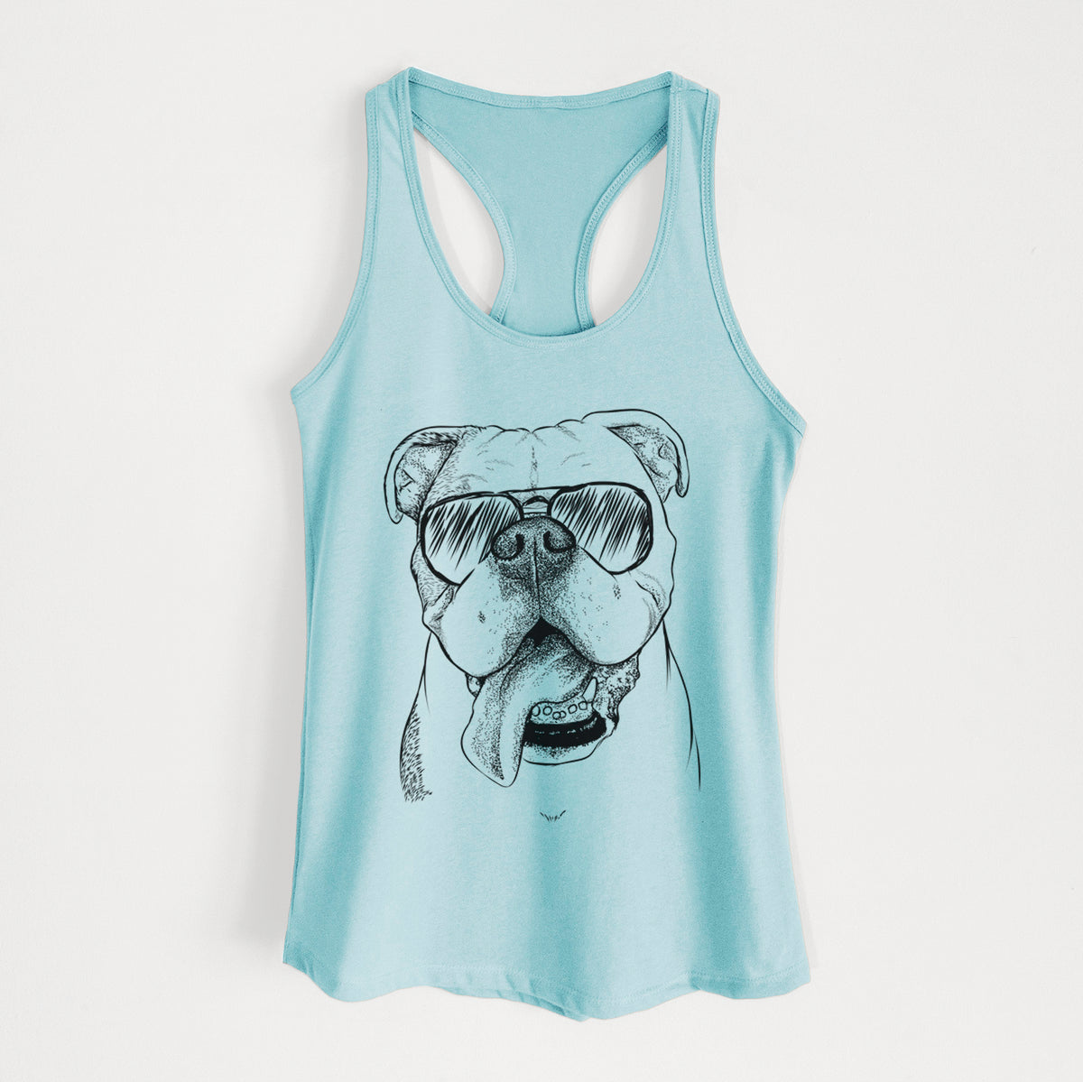 Hank the English Bulldog - Women's Racerback Tanktop