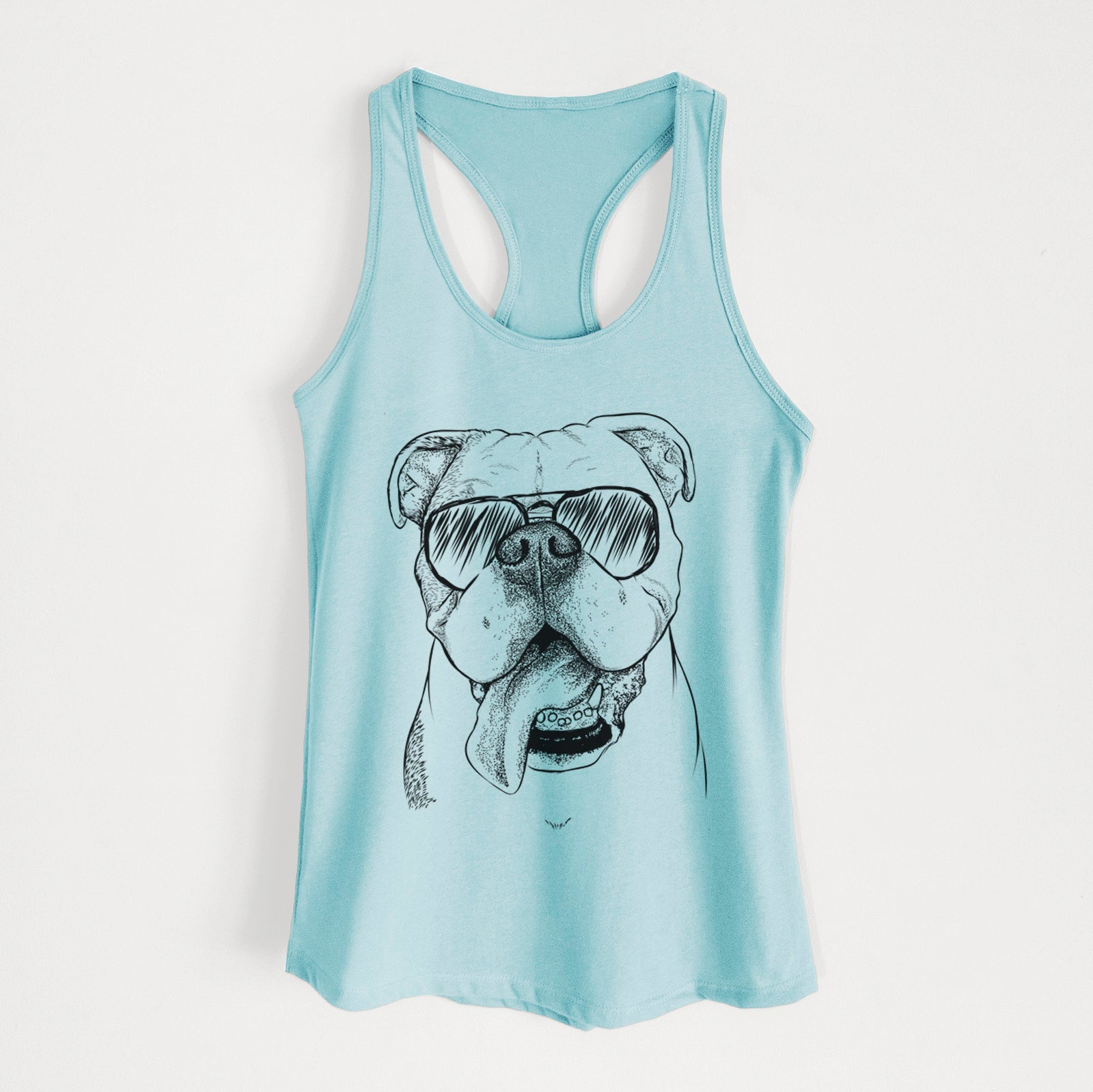 Hank the English Bulldog - Women's Racerback Tanktop