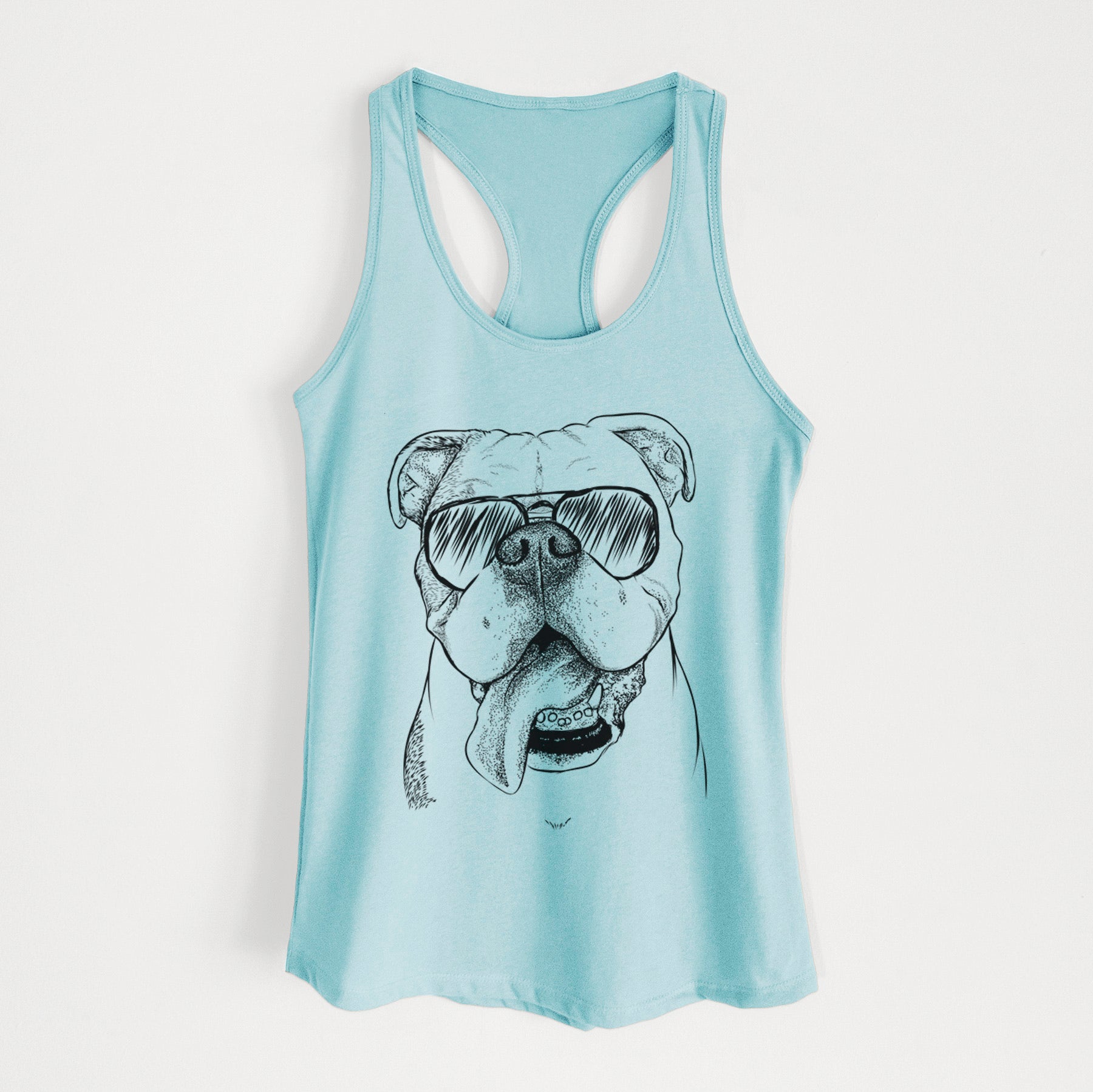 Hank the English Bulldog - Women's Racerback Tanktop