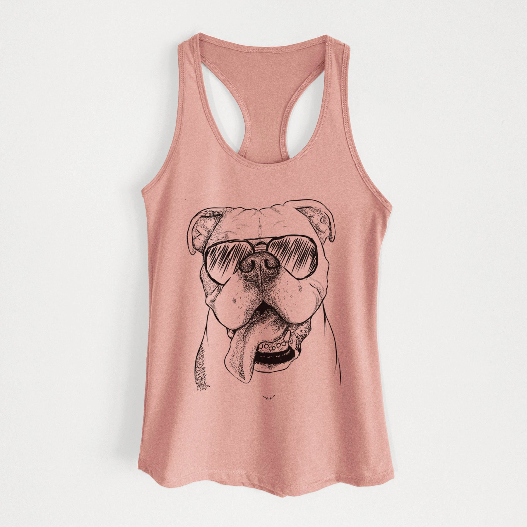 Hank the English Bulldog - Women's Racerback Tanktop