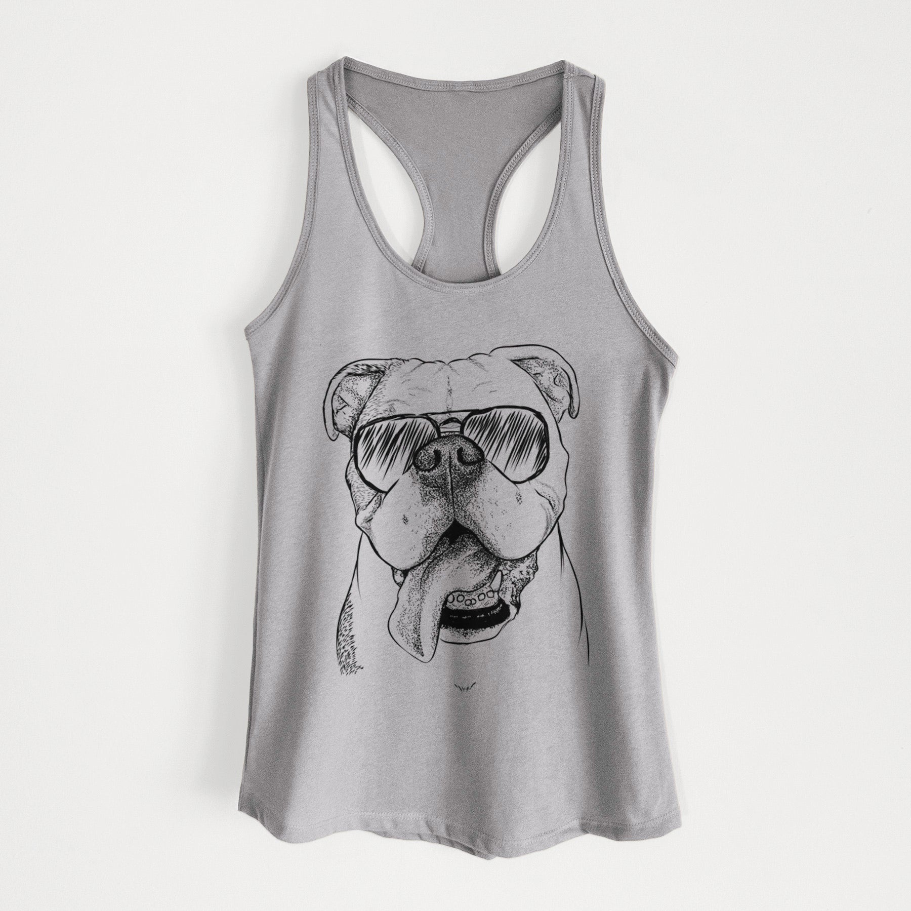 Hank the English Bulldog - Women's Racerback Tanktop