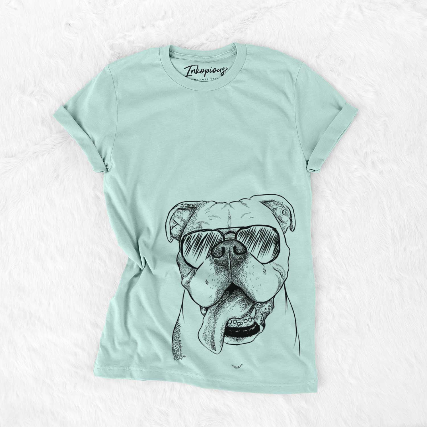 Aviator Hank the English Bulldog - Unisex Crewneck