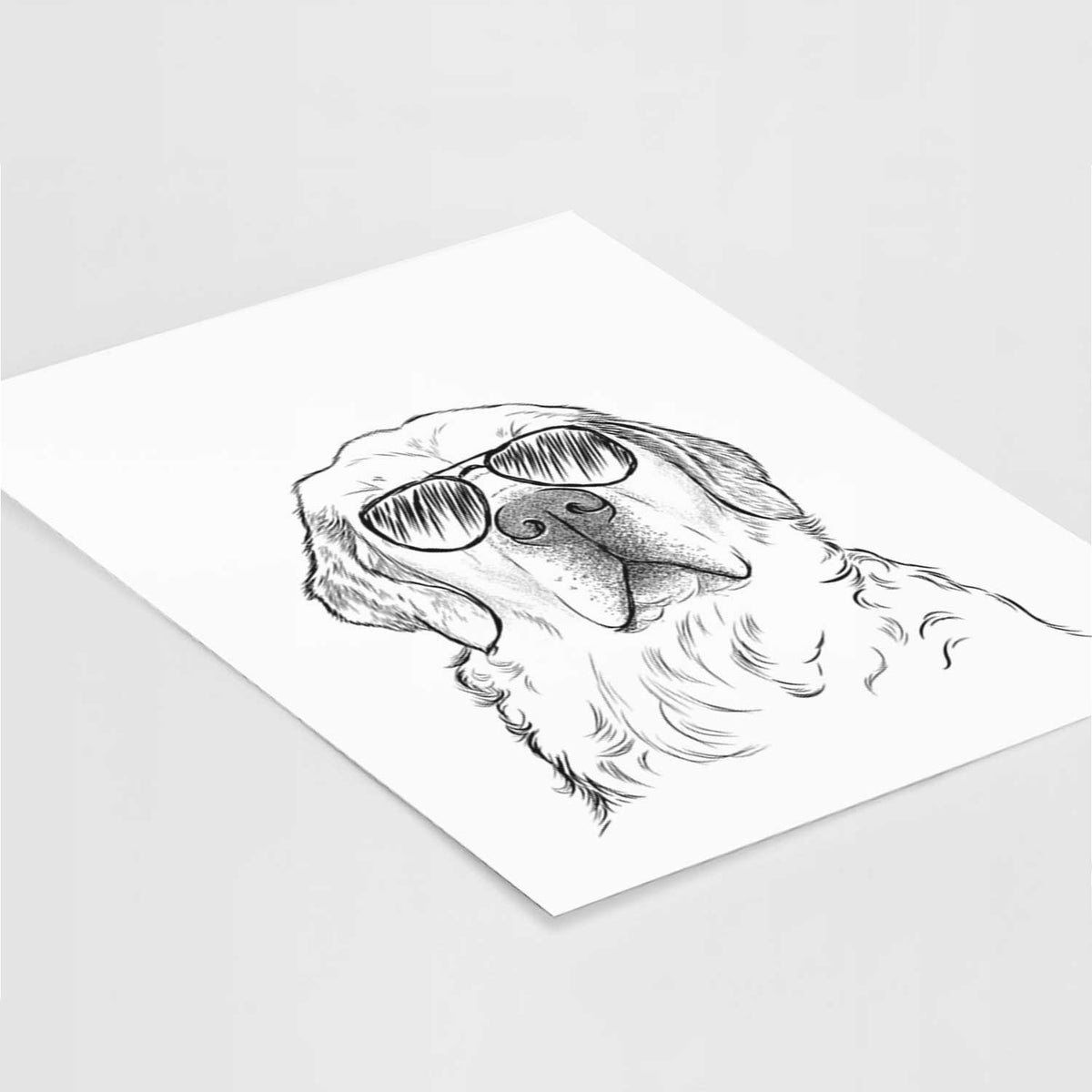 Hank the Irish Cream Golden Retriever Art Print