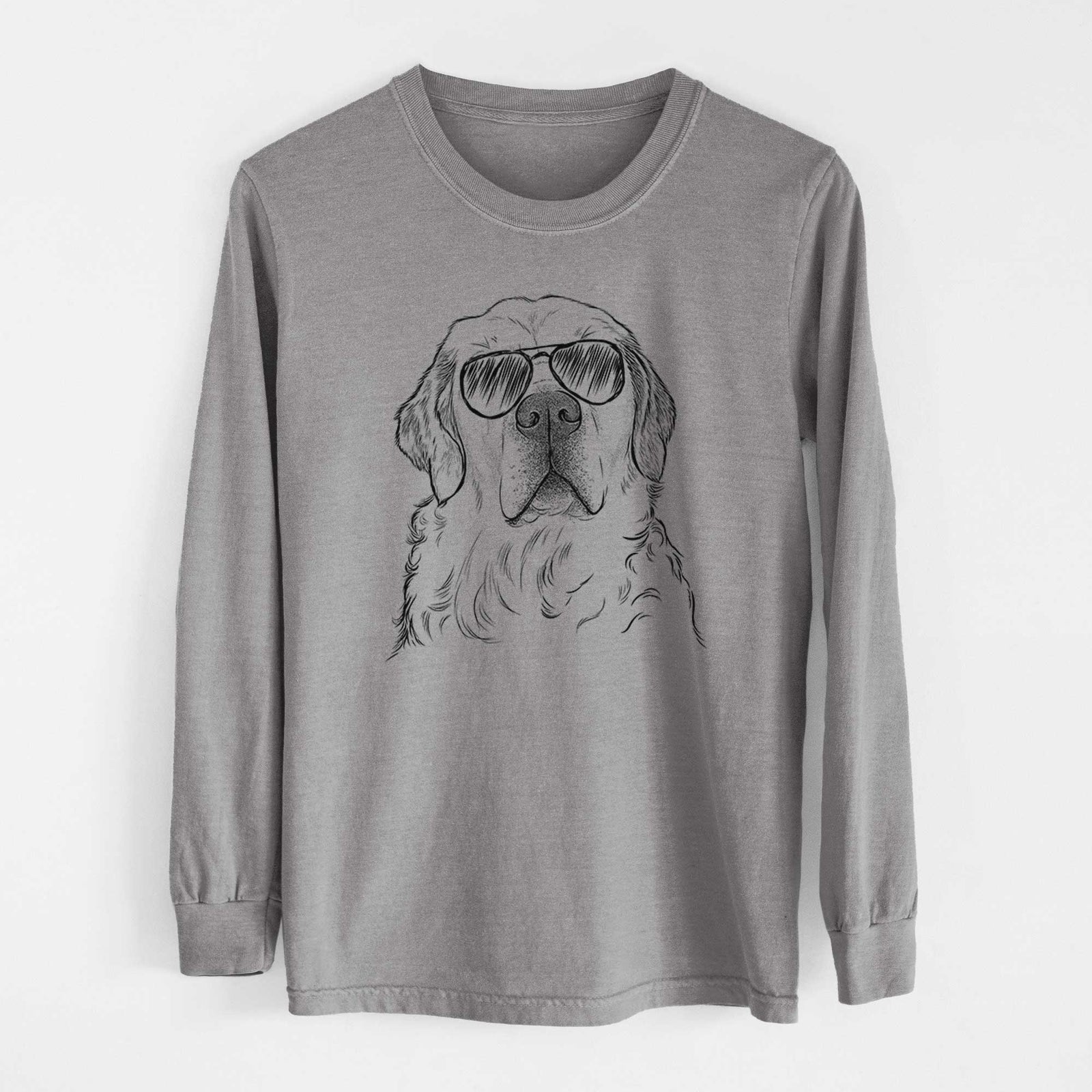 Aviators Hank the Irish Cream Golden Retriever - Heavyweight 100% Cotton Long Sleeve