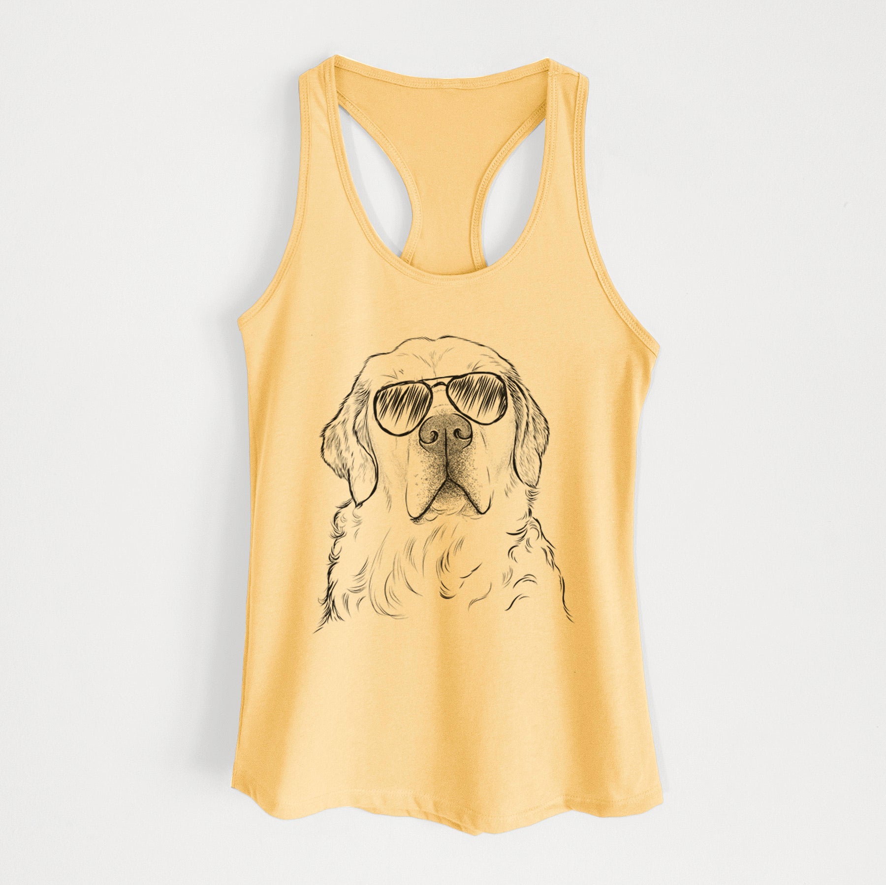 Hank the Irish Cream Golden Retriever - Women's Racerback Tanktop