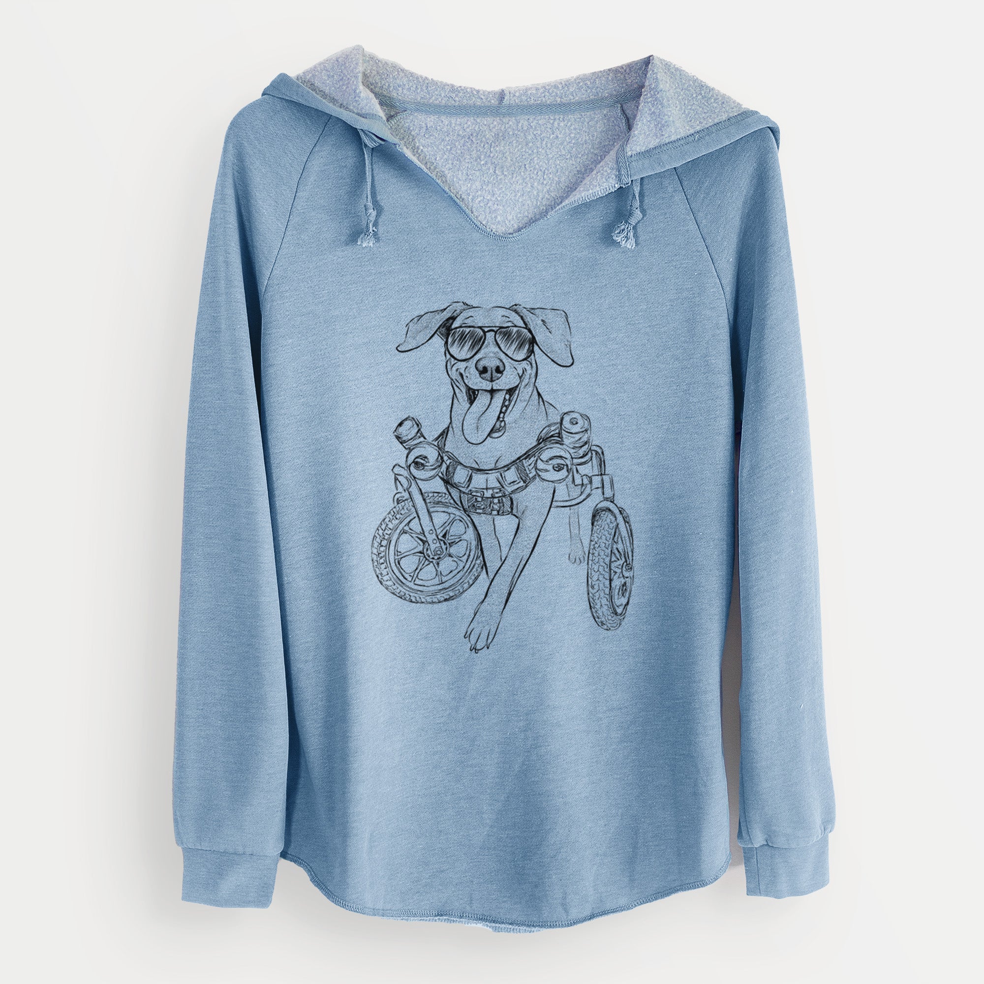 Aviator Hannah the Pitbull Mix - Cali Wave Hooded Sweatshirt