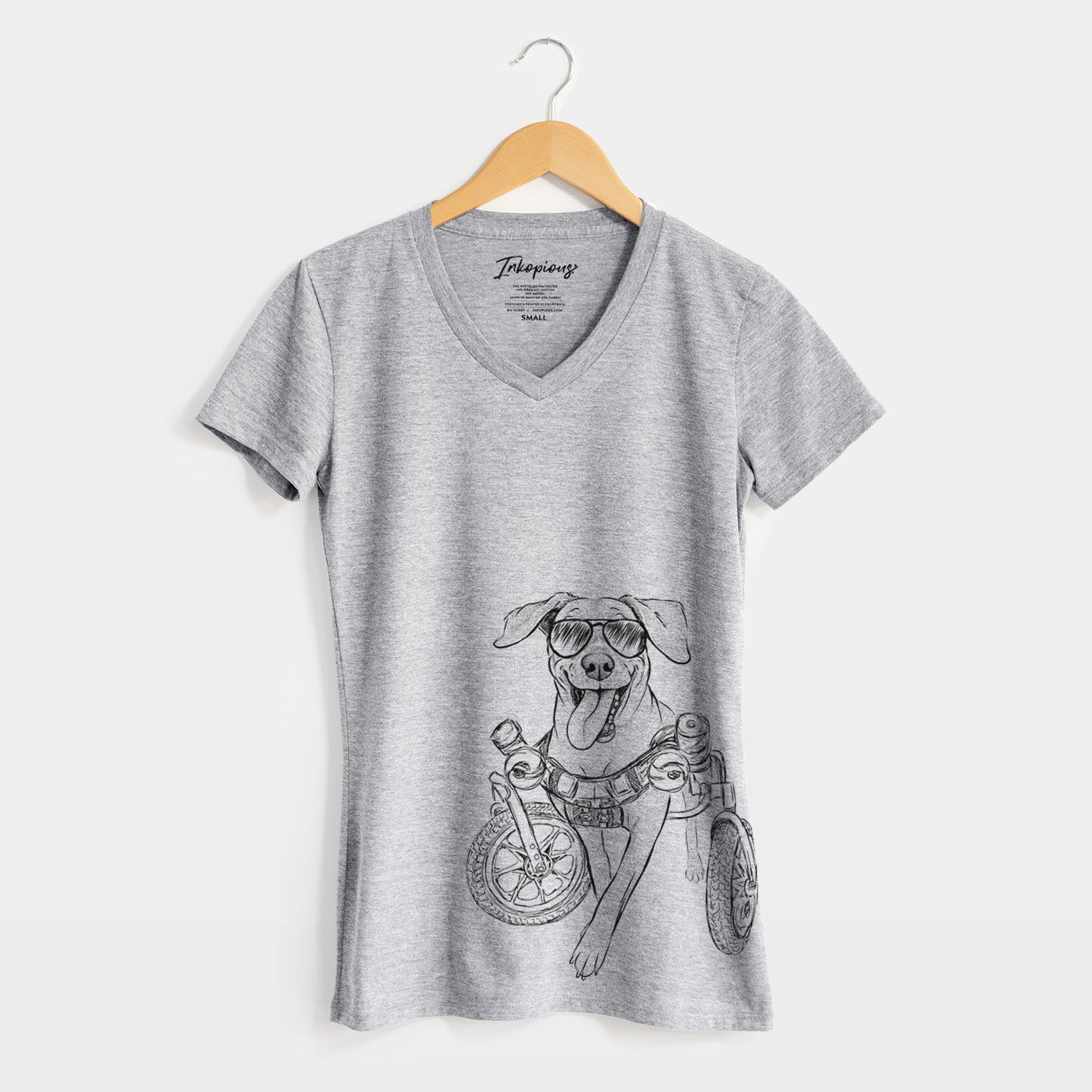 Aviator Hannah the Pitbull Mix - Women's V-neck Shirt