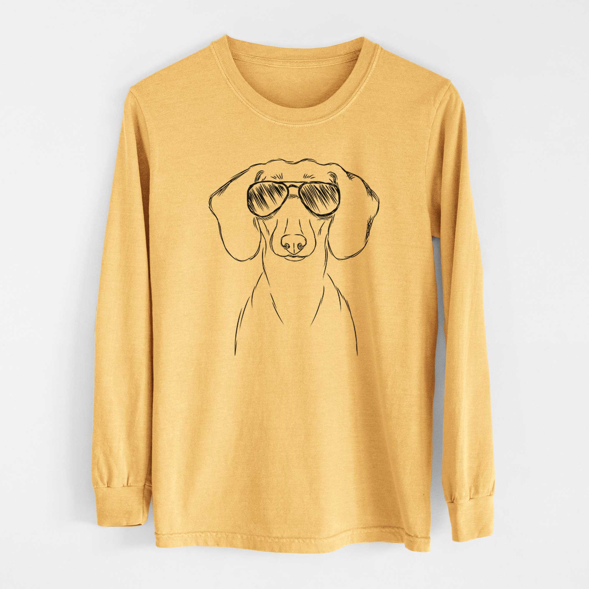 Aviators Hans the Dachshund - Heavyweight 100% Cotton Long Sleeve