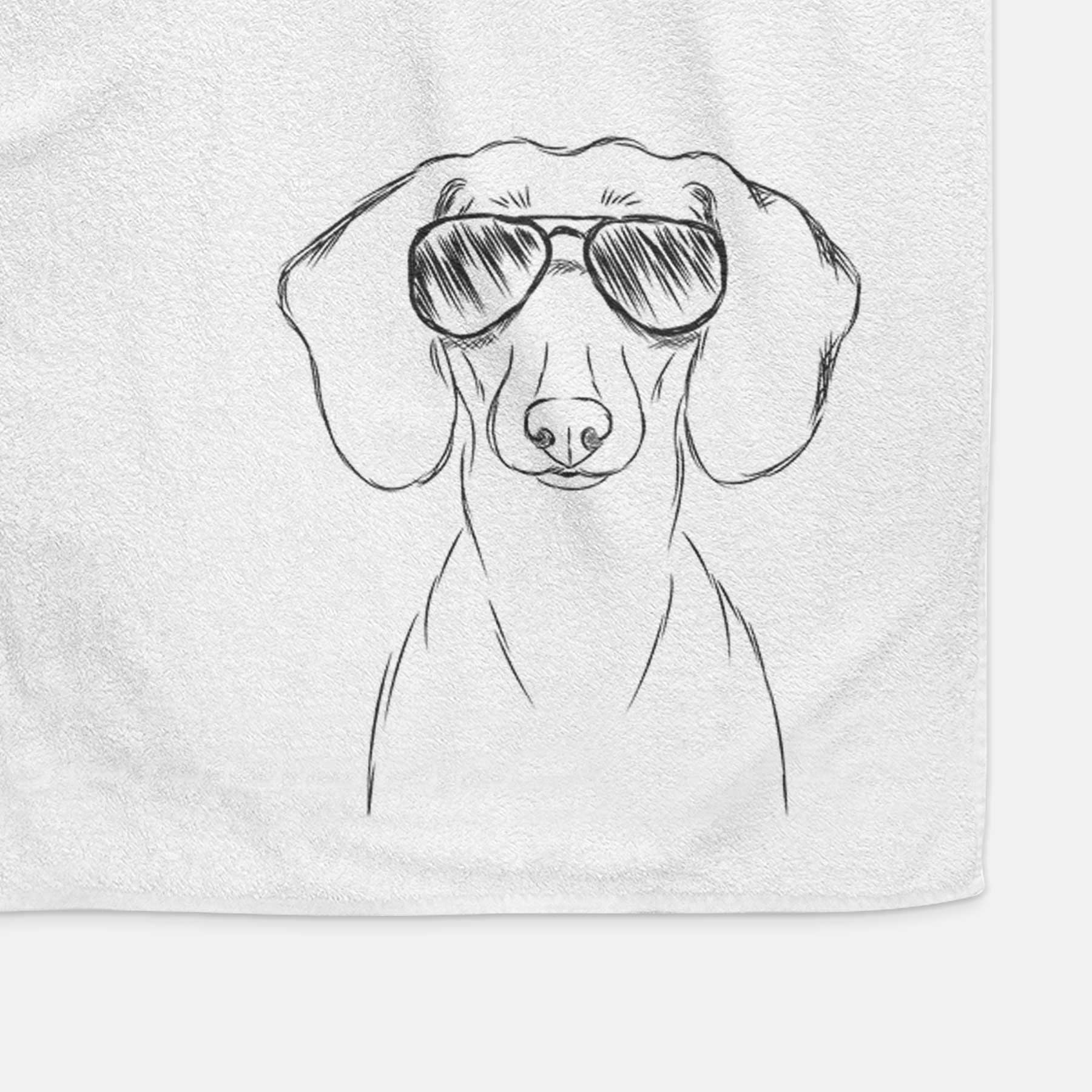 Hans the Dachshund Decorative Hand Towel