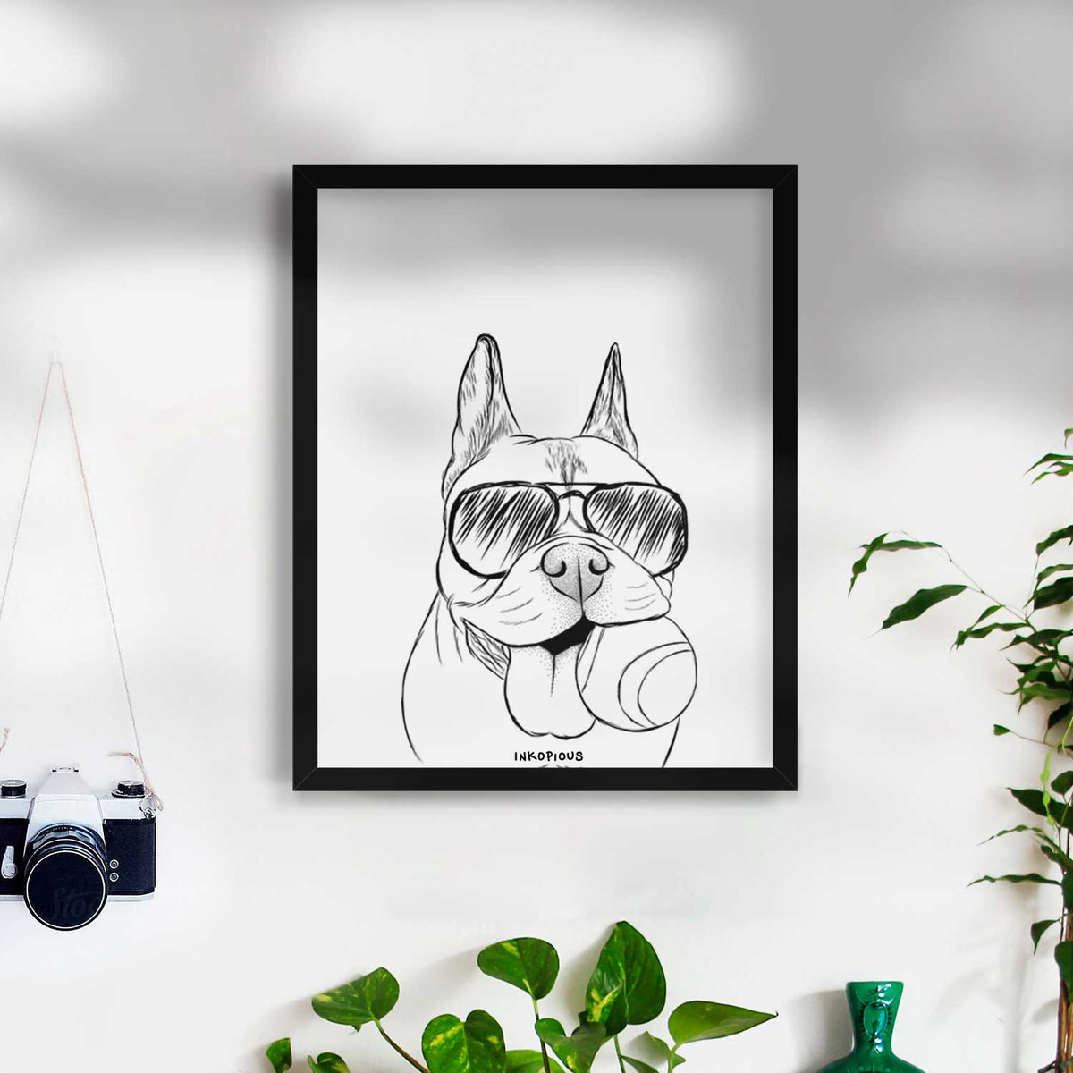 Happy Franco the French Bulldog Art Print