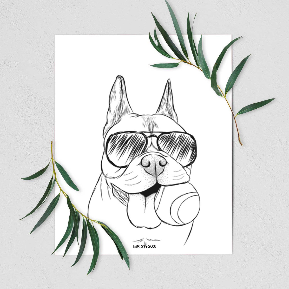 Happy Franco the French Bulldog Art Print