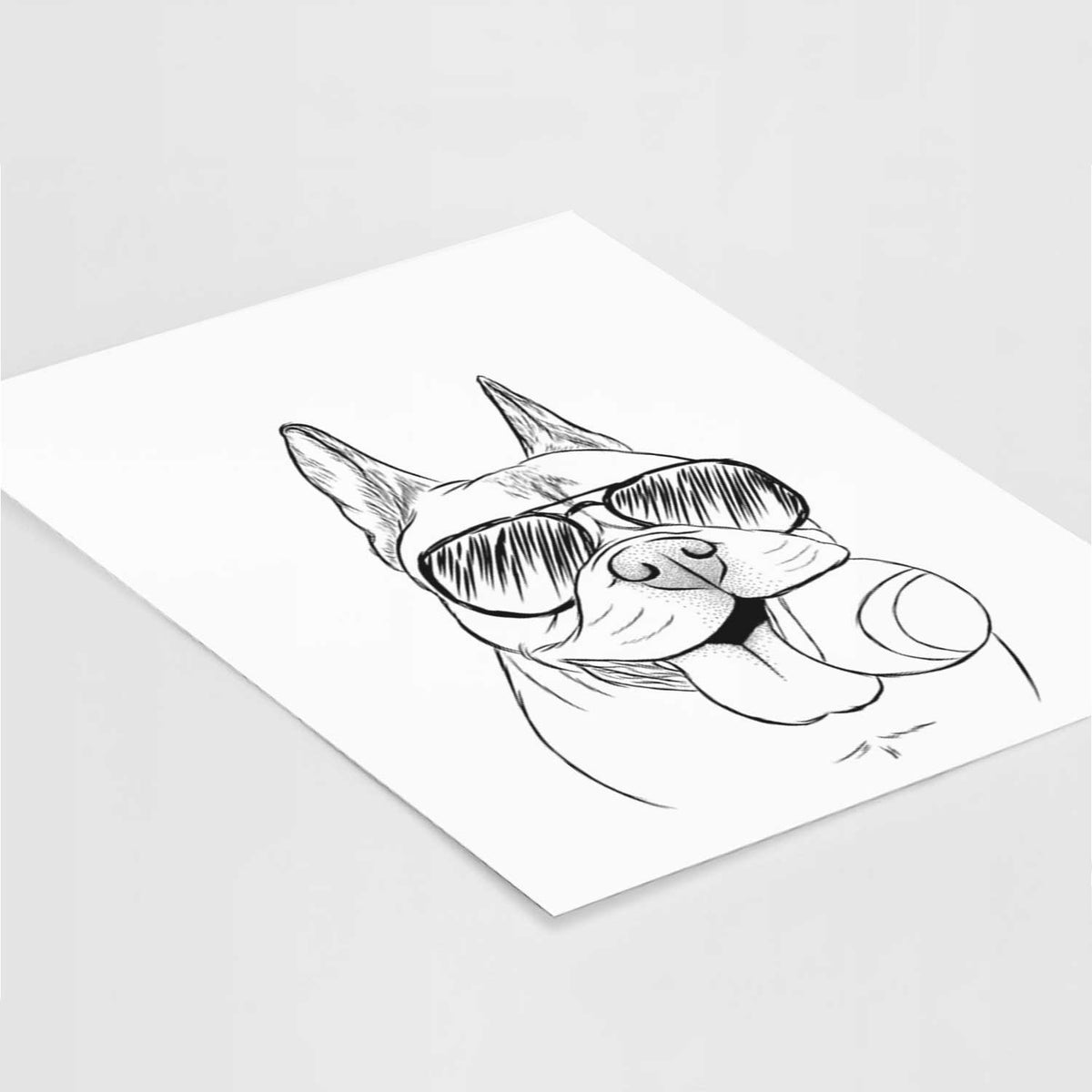 Happy Franco the French Bulldog Art Print