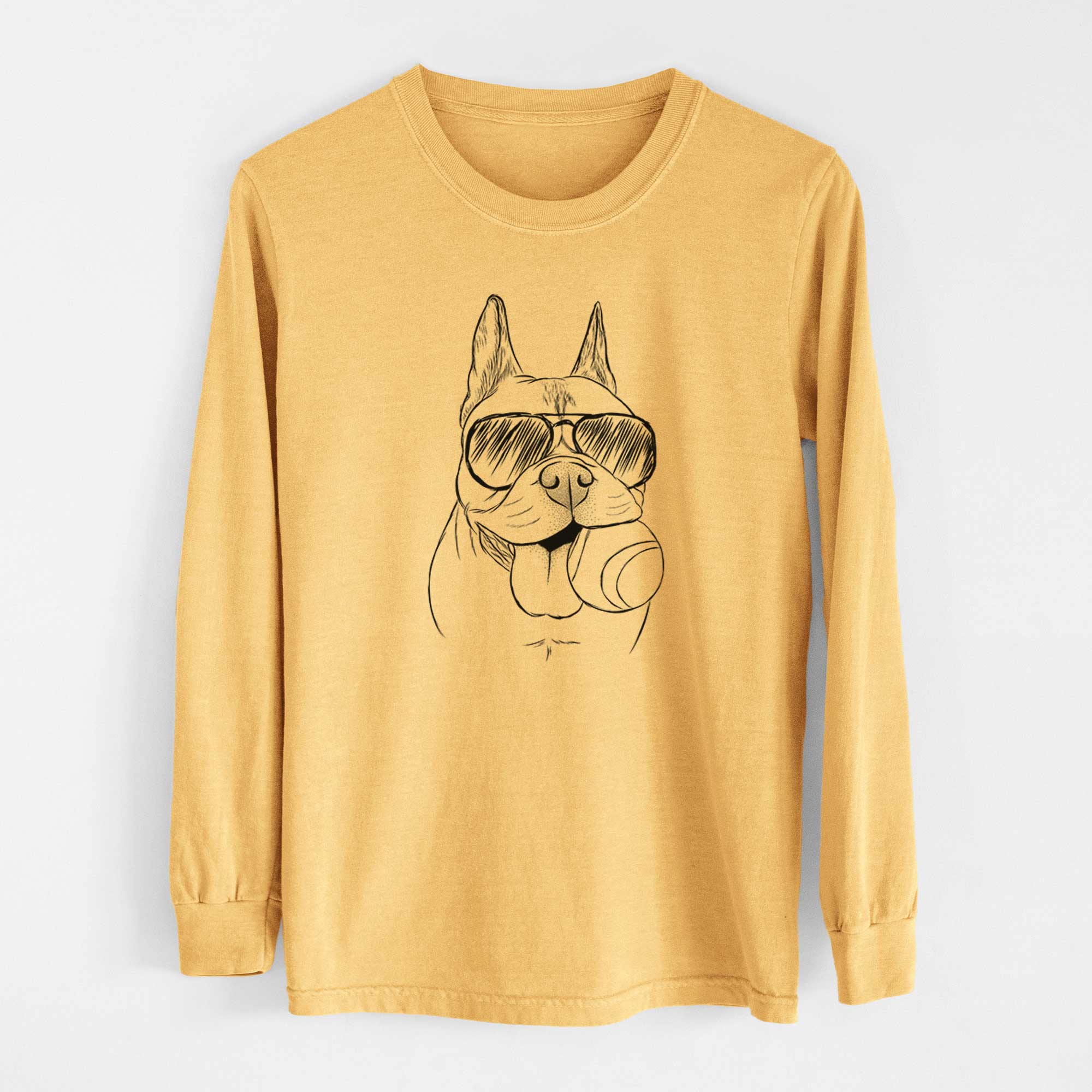 Aviators Happy Franco the French Bulldog - Heavyweight 100% Cotton Long Sleeve