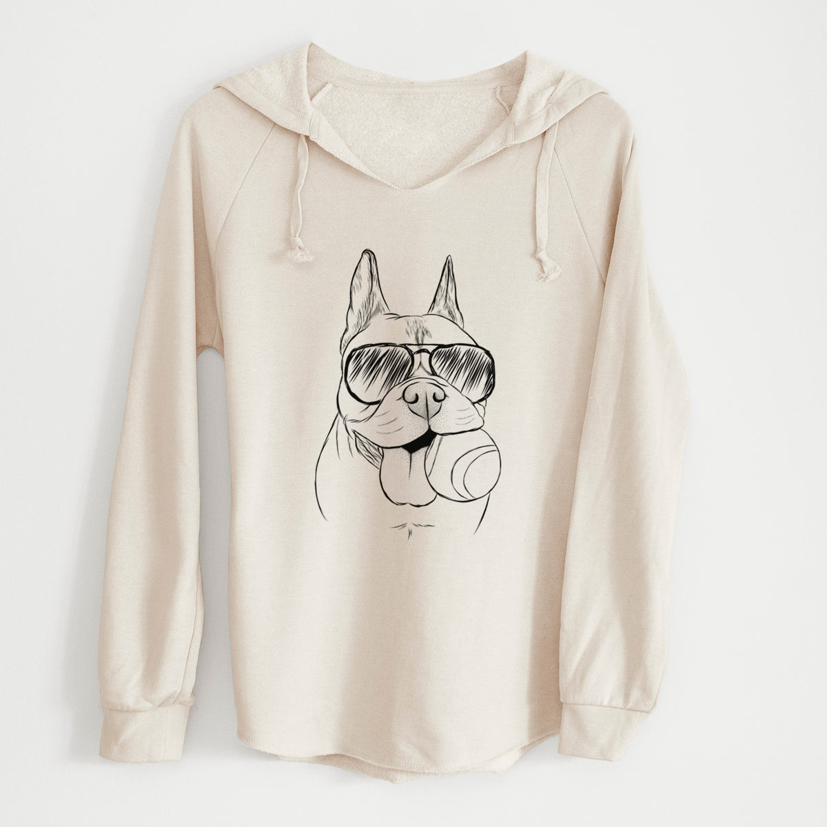 Aviator Happy Franco the French Bulldog - Cali Wave Hooded Sweatshirt