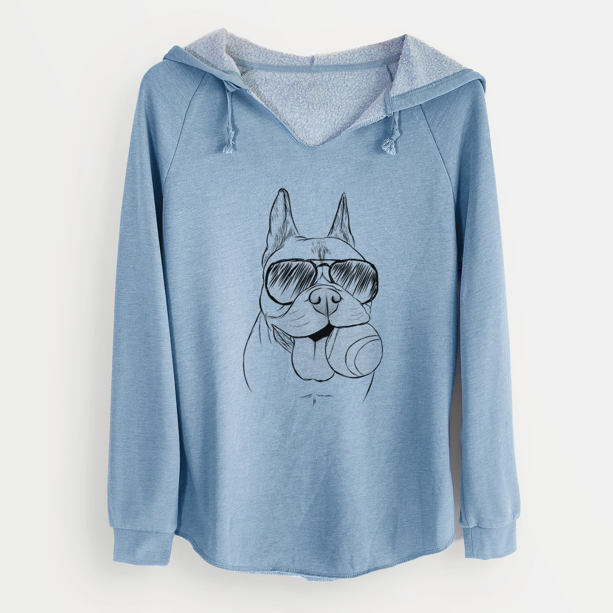 Aviator Happy Franco the French Bulldog - Cali Wave Hooded Sweatshirt